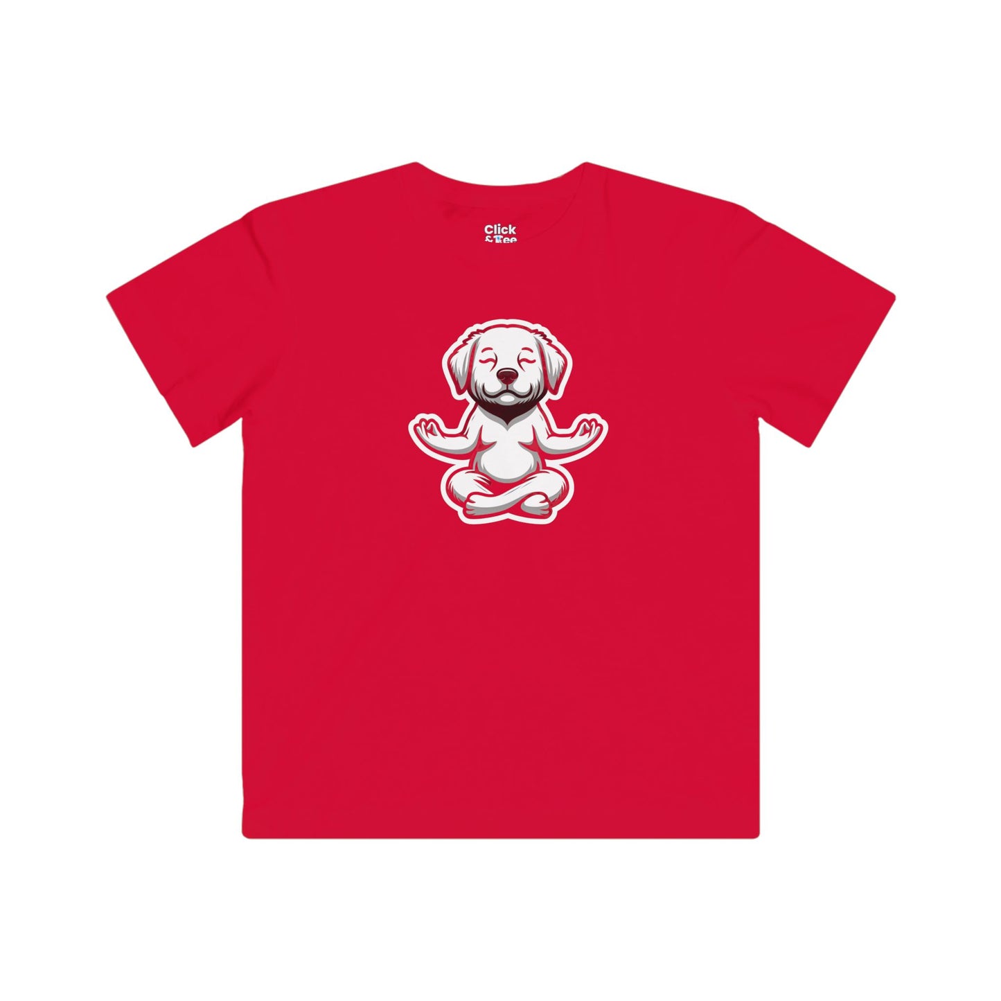 Kids Photography T-Shirt - Cute Puppy Meditating - Photography Style T-Shirt
