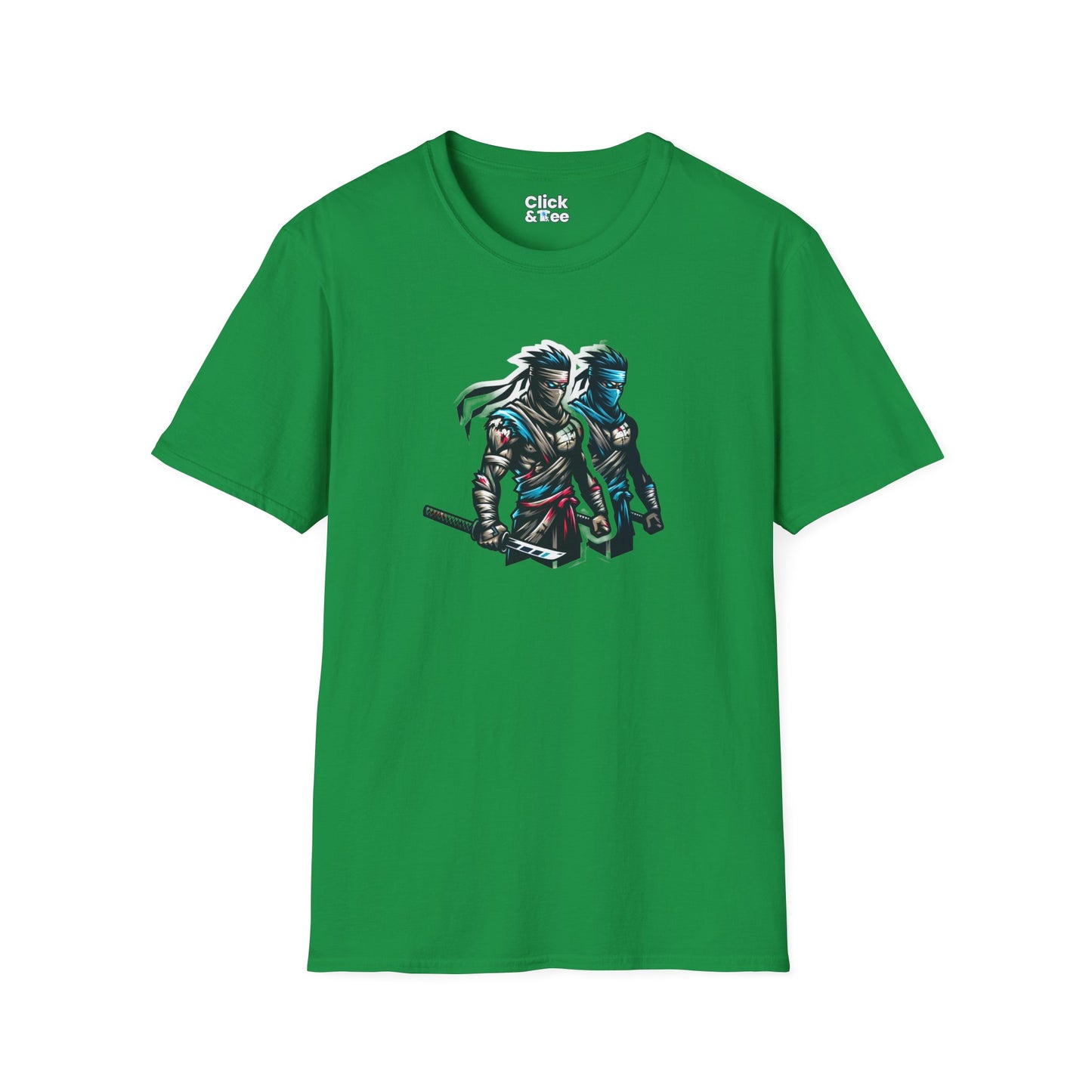 Realistic T-Shirt - Battle-scarred Warrior Ninja Ready for battle - Realistic Style T-Shirt