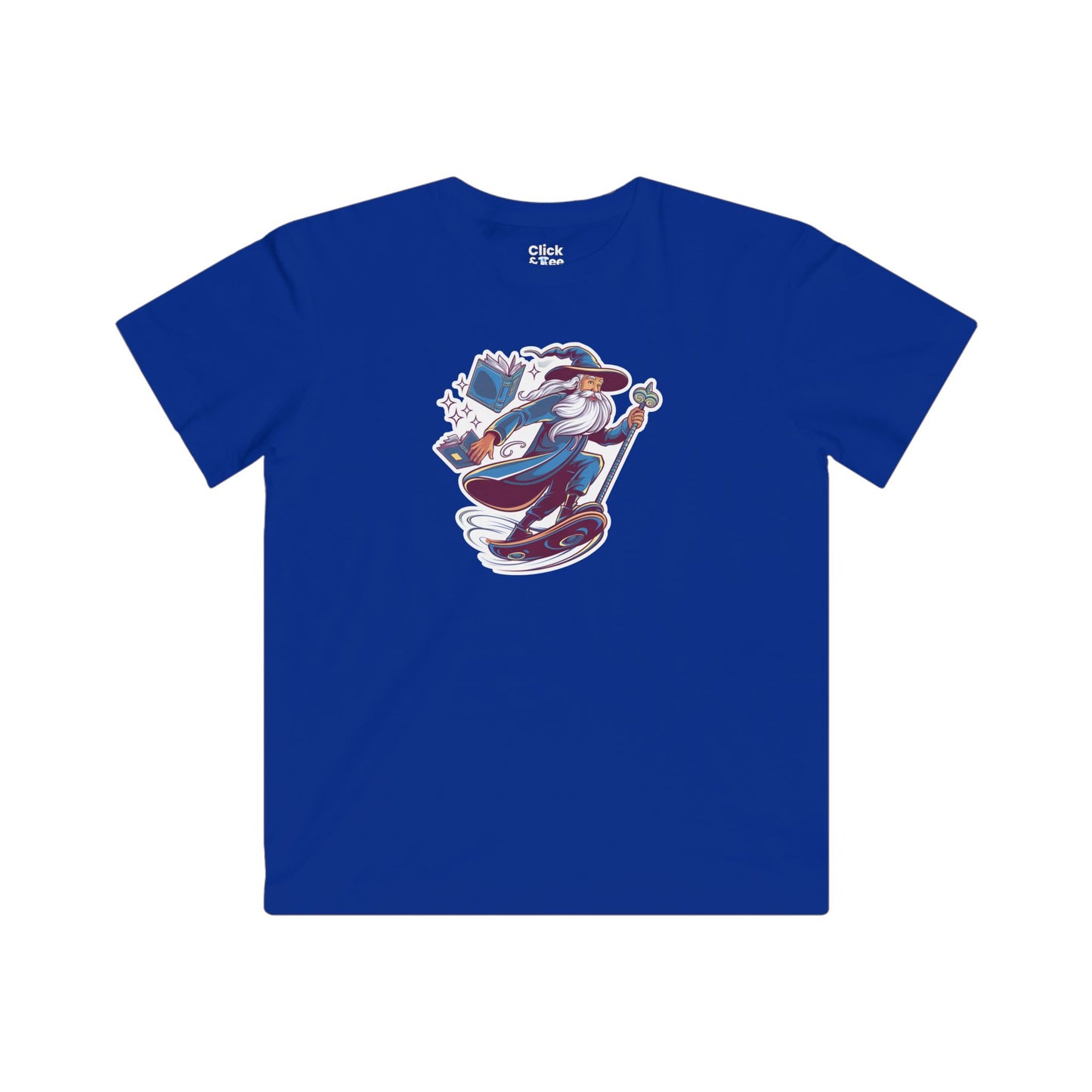 Kids Art Deco T-Shirt - Enchanted Dreamer Hoverboarding - Art Deco Style T-Shirt