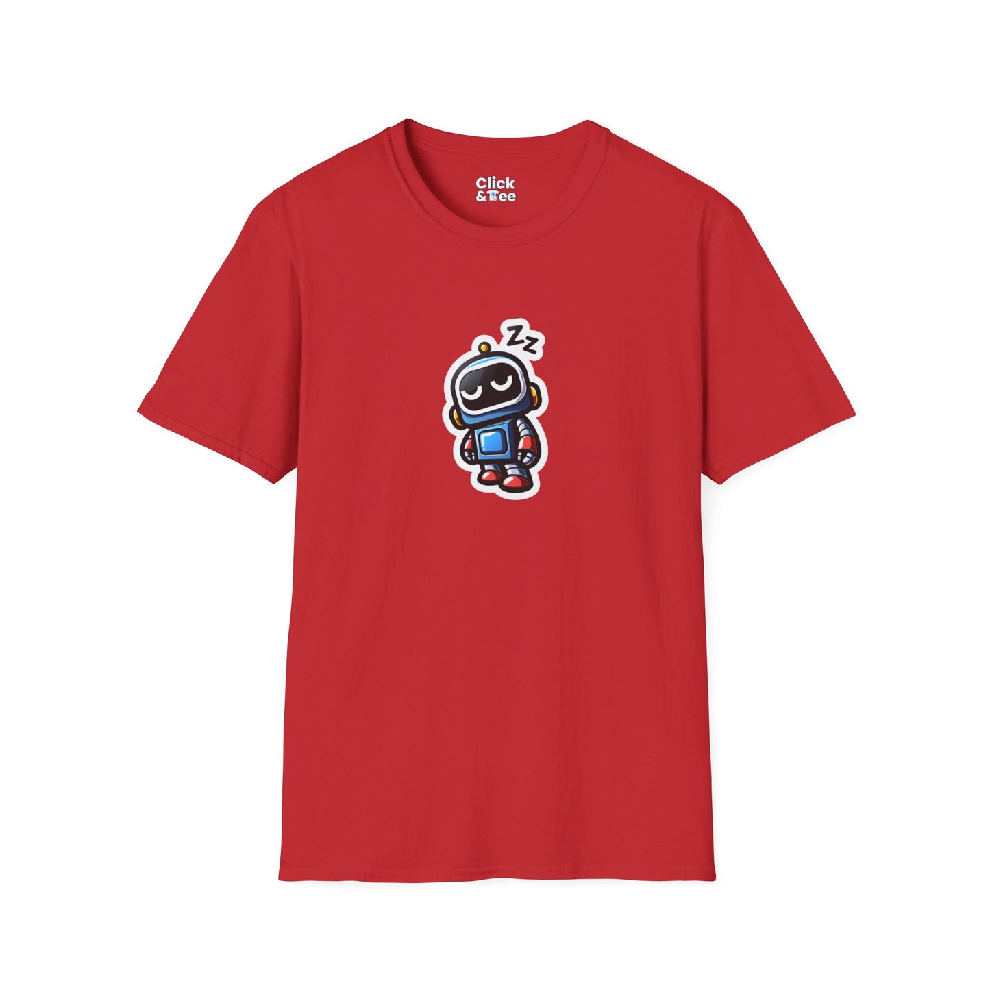 Unique T-Shirt - Sleepy Robot Carrying a human - Cartoon Style T-Shirt