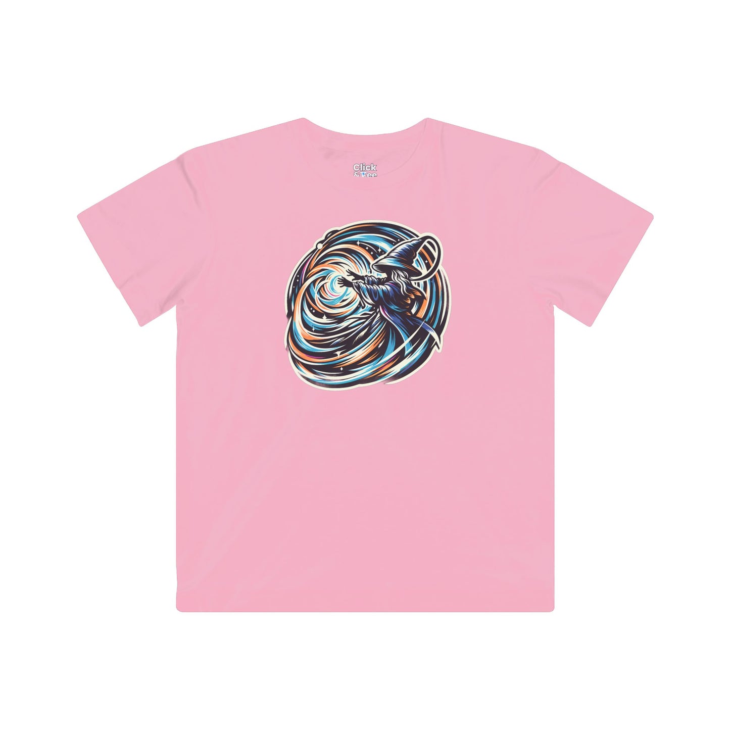 Kids Fantasy T-Shirt - Powerful Wizard Bending Time - Fantasy Style T-Shirt