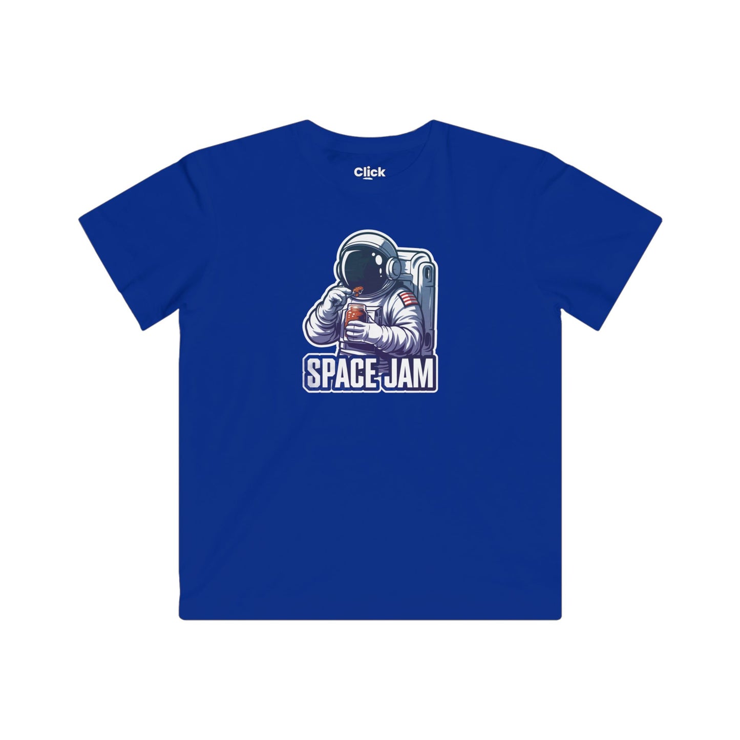 Kids Retro T-Shirt - Hungry Astronaut Eating Jam in Space - Retro Style T-Shirt
