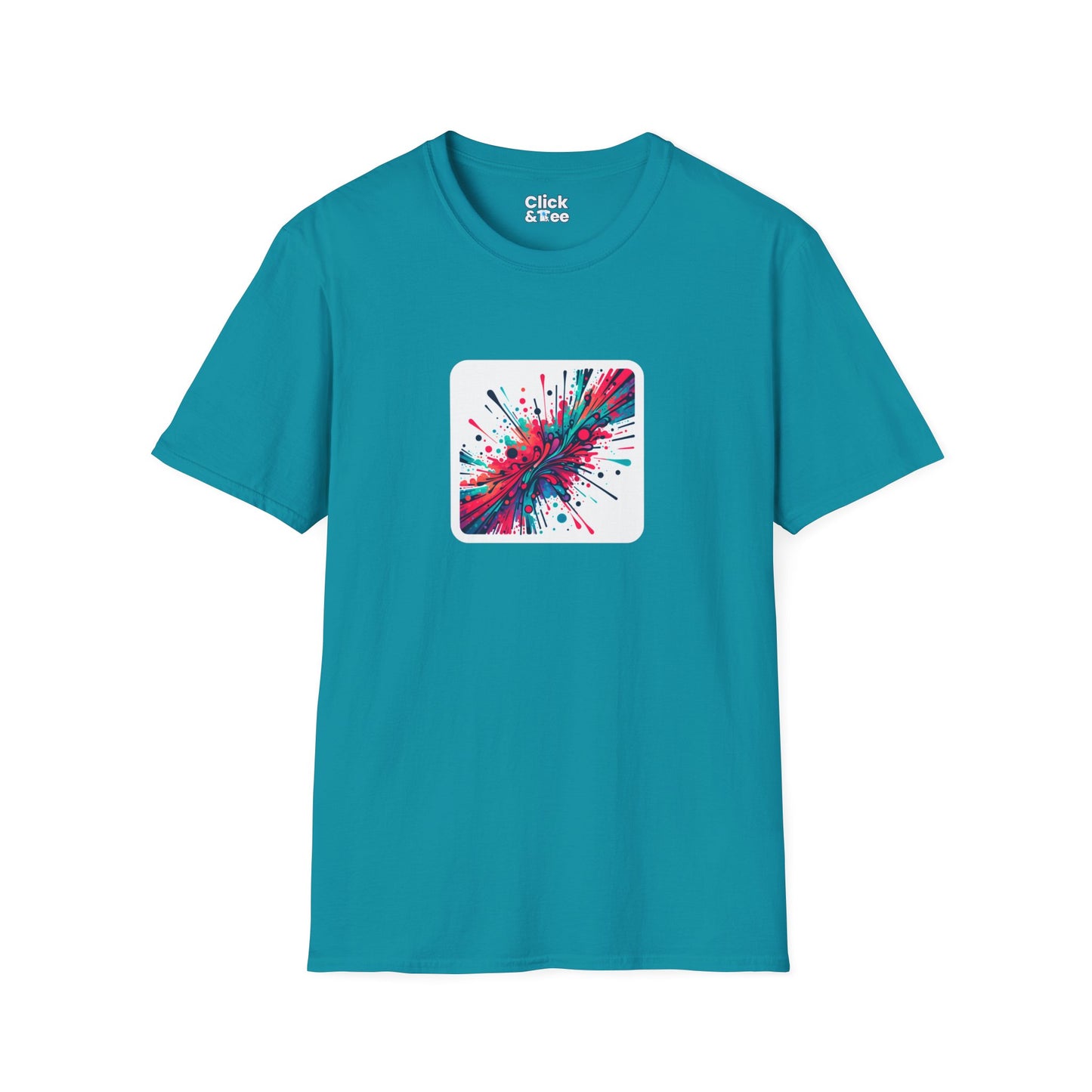 Color Splatter T-Shirt - Vibrant Abstract design Splattered - Color Splatter Style T-Shirt