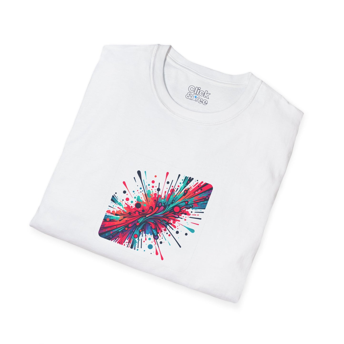 Color Splatter T-Shirt - Vibrant Abstract design Splattered - Color Splatter Style T-Shirt