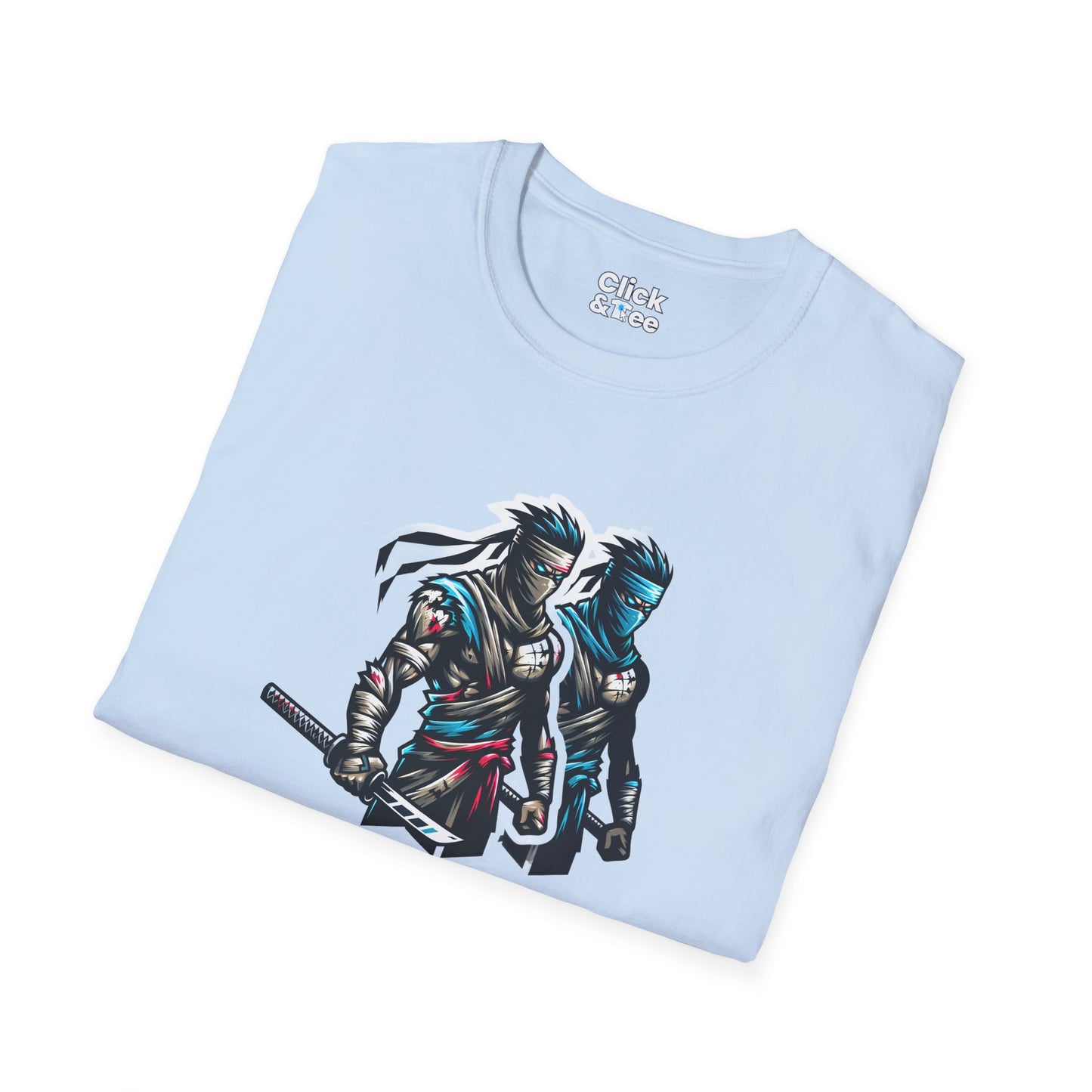 Realistic T-Shirt - Battle-scarred Warrior Ninja Ready for battle - Realistic Style T-Shirt