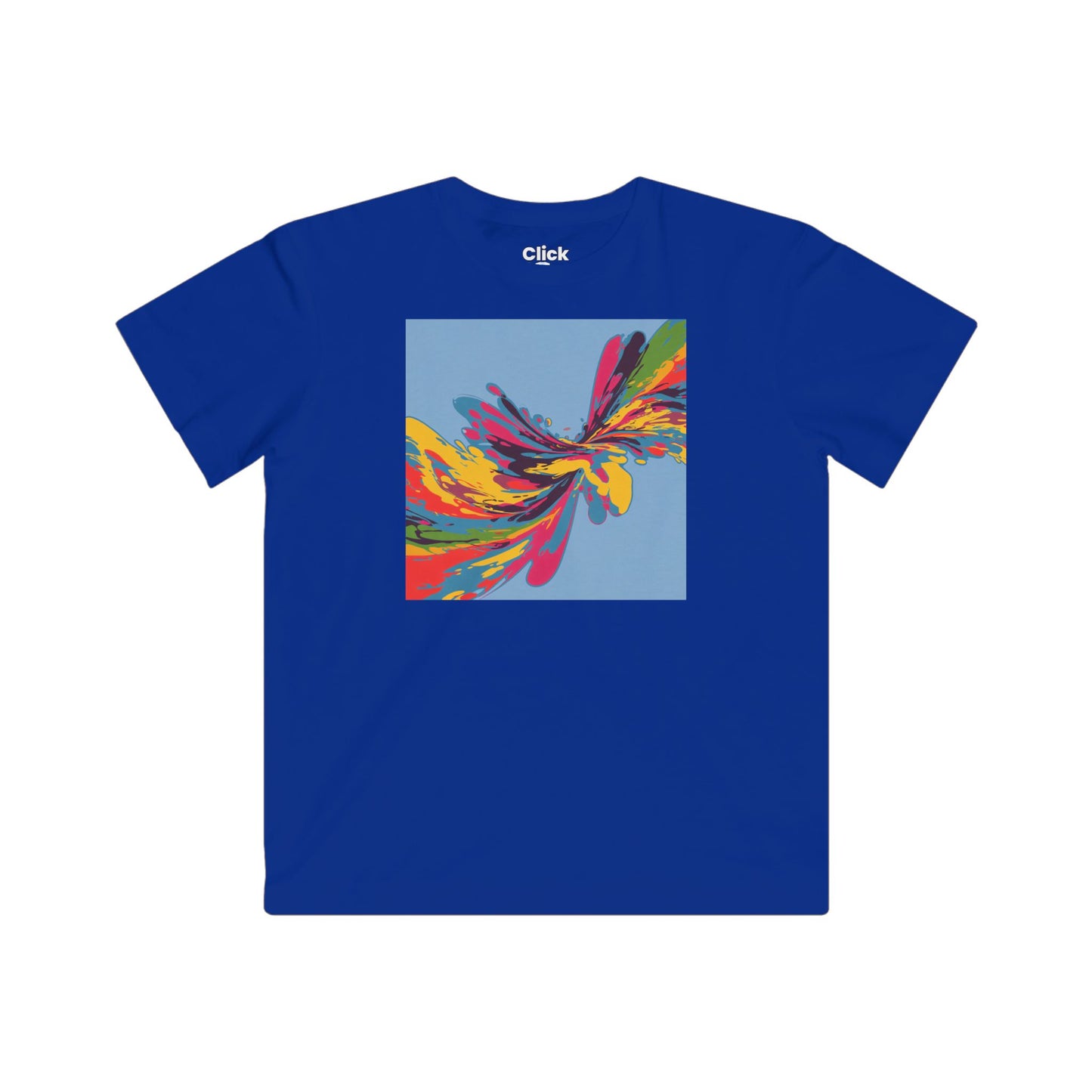 Kids Color Splatter T-Shirt - Abstract Art in a Flowing Explosion - Color Splatter Style T-Shirt
