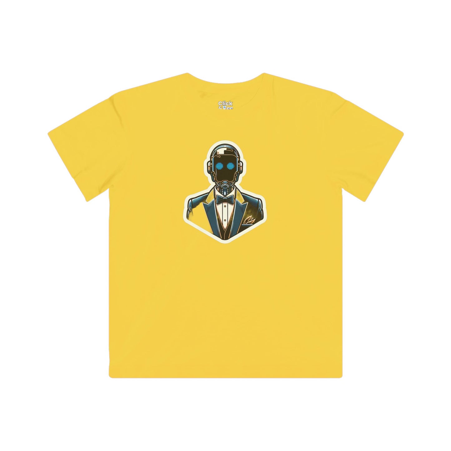Kids Cyberpunk T-Shirt - Debonaire Elegant Droid Bartender Wearing a Fancy Suit - Cyberpunk Style T-Shirt