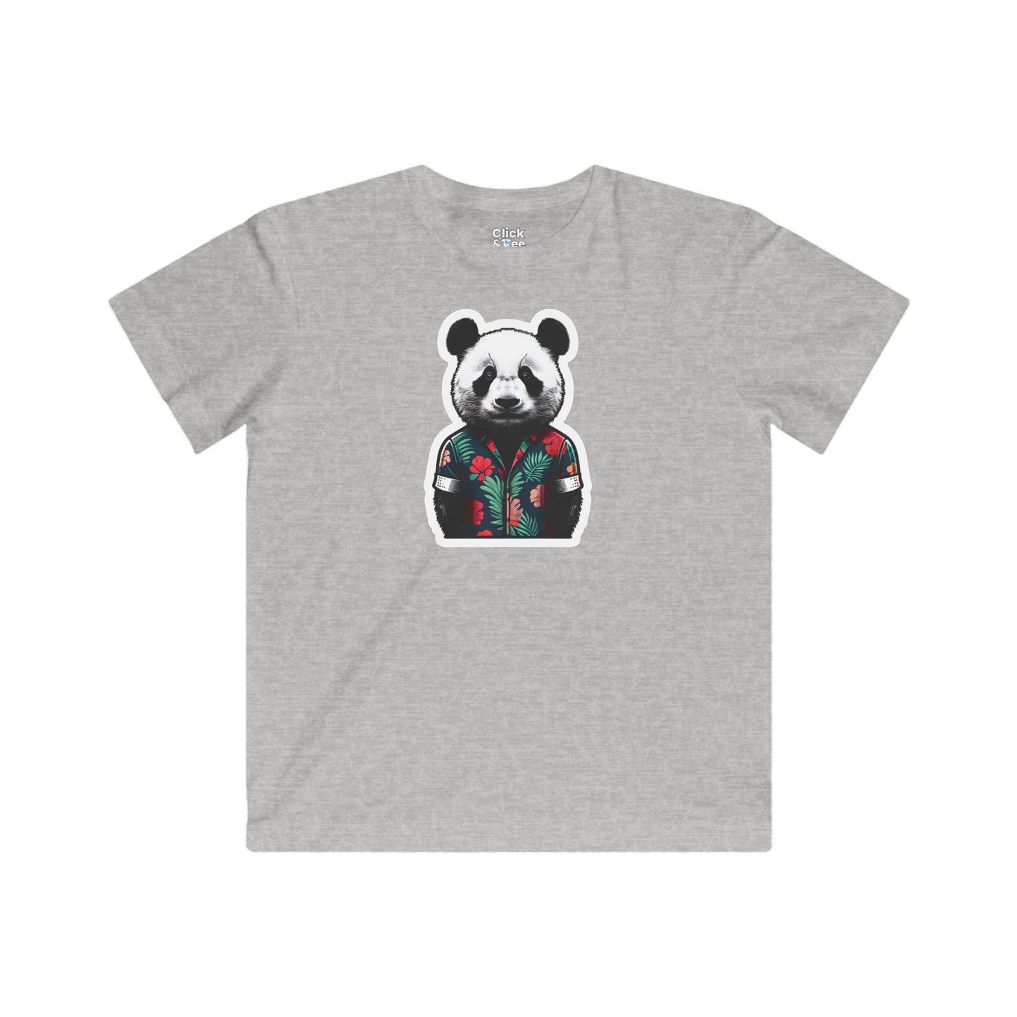 Kids Photography T-Shirt - Fancy Panda Wearing a Trendy T-Shirt - Photography Style T-Shirt