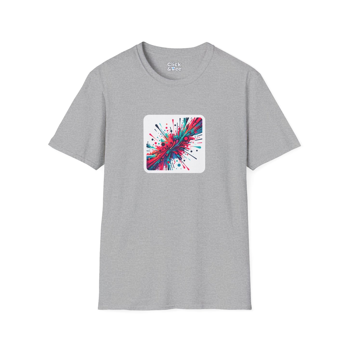 Color Splatter T-Shirt - Vibrant Abstract design Splattered - Color Splatter Style T-Shirt