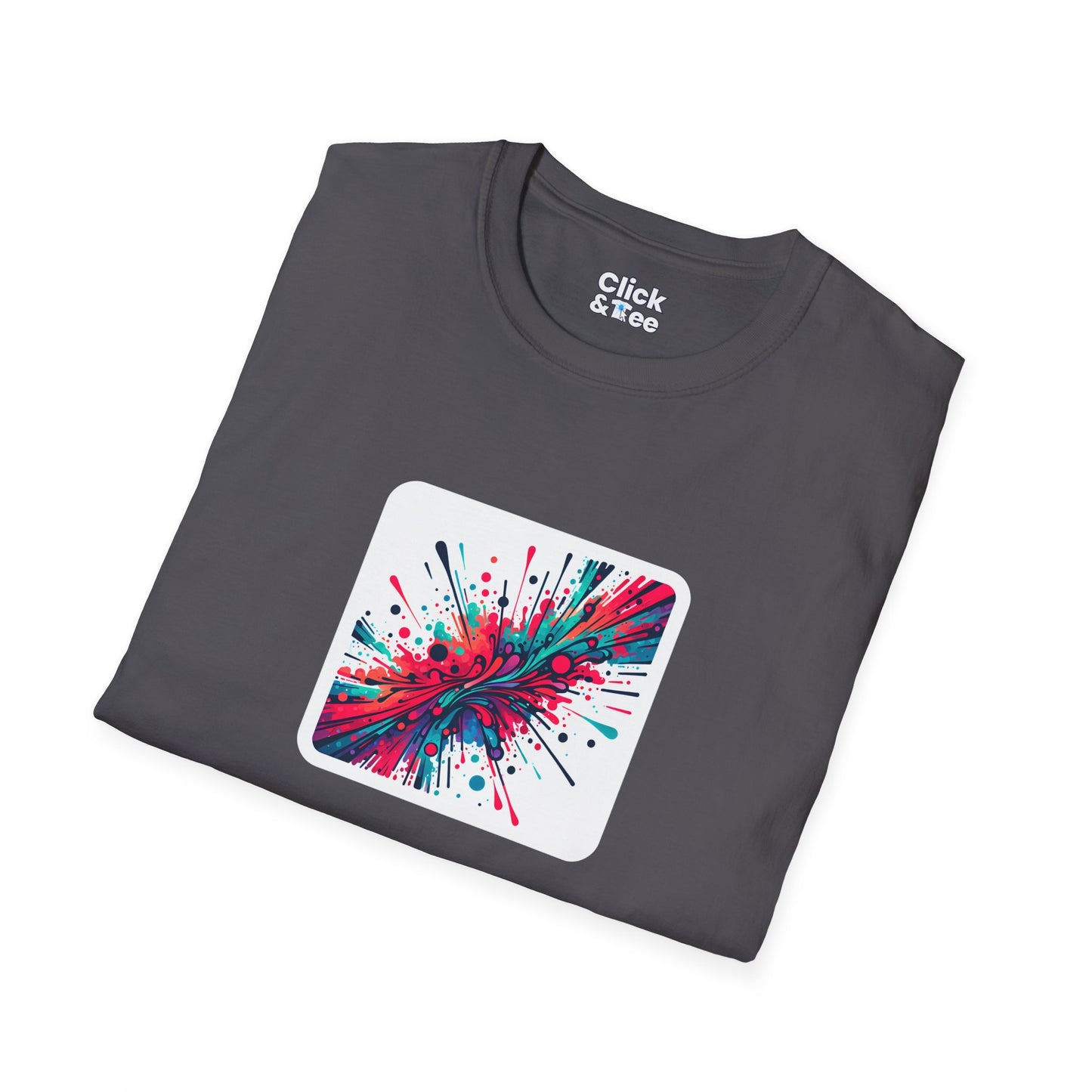 Color Splatter T-Shirt - Vibrant Abstract design Splattered - Color Splatter Style T-Shirt
