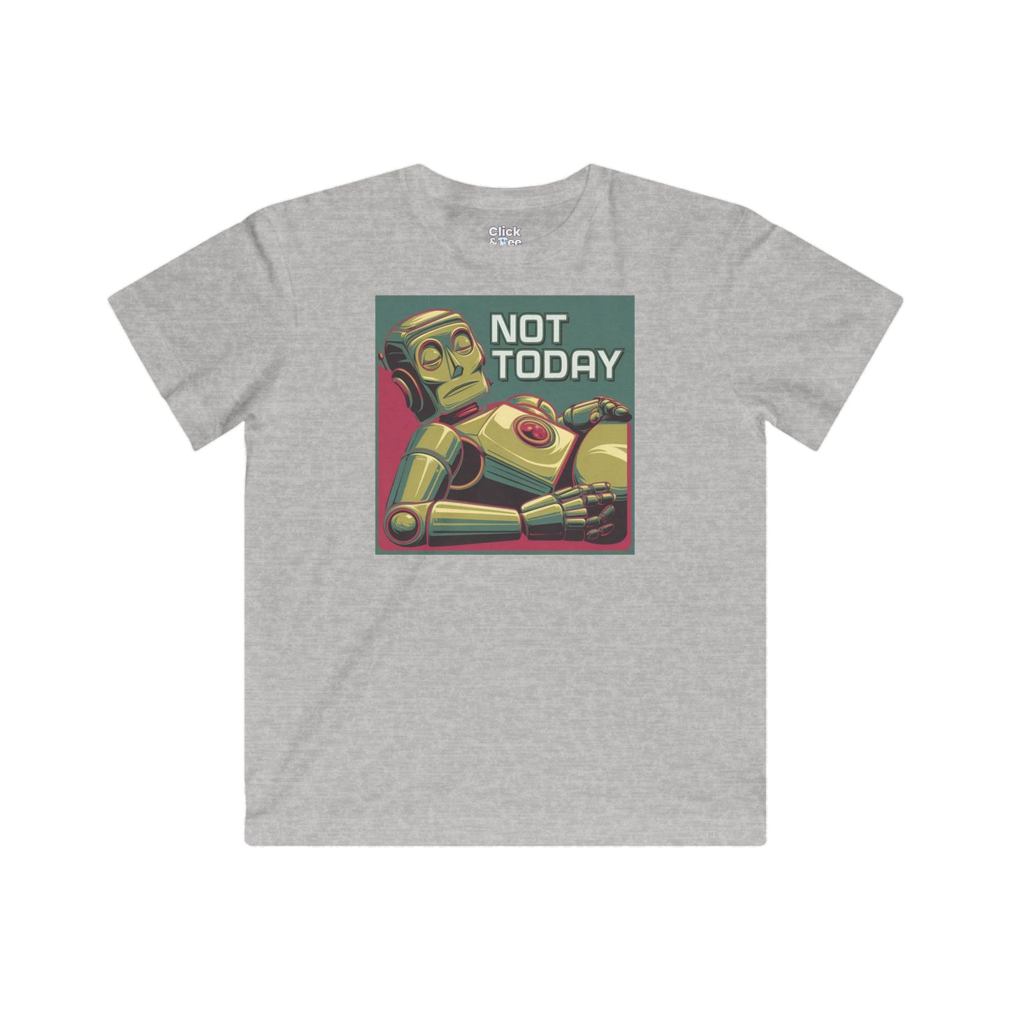 Kids Retro T-Shirt - Classic Retro-Futuristic Robot Sleeping - Retro Style T-Shirt