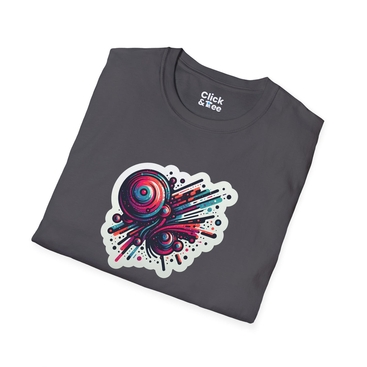 Graphic Art T-Shirt - Vibrant Abstract design Splattered - Graphic Art Style T-Shirt