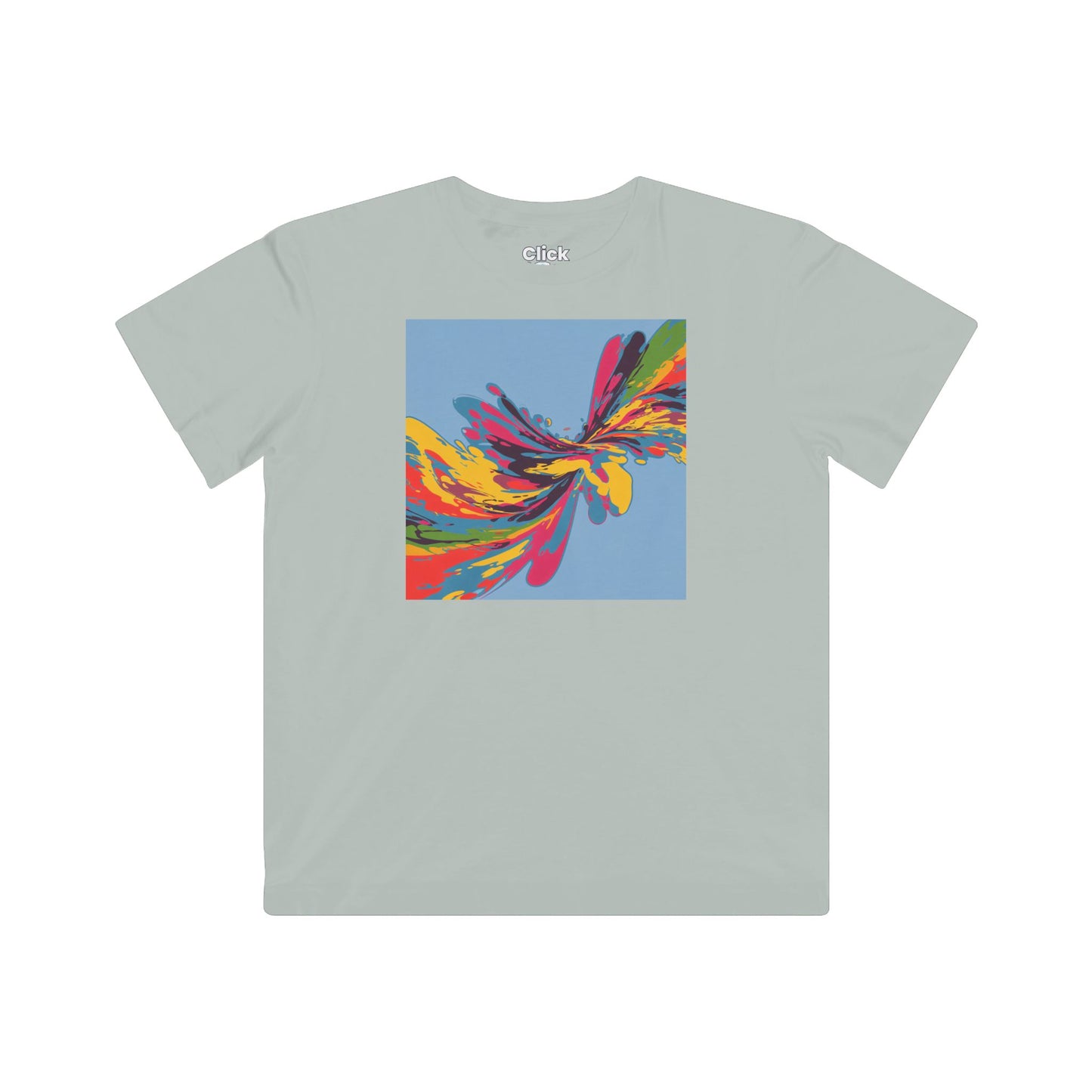 Kids Color Splatter T-Shirt - Abstract Art in a Flowing Explosion - Color Splatter Style T-Shirt
