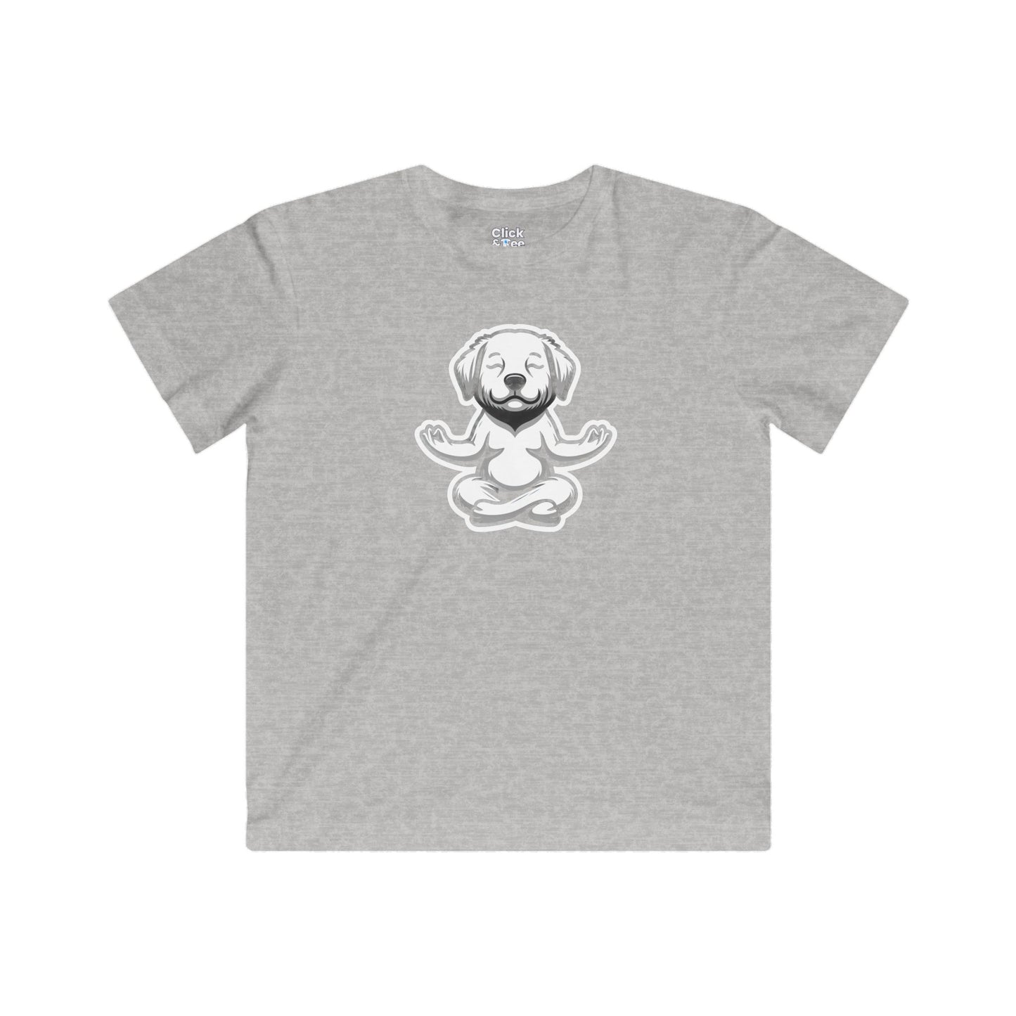 Kids Photography T-Shirt - Cute Puppy Meditating - Photography Style T-Shirt