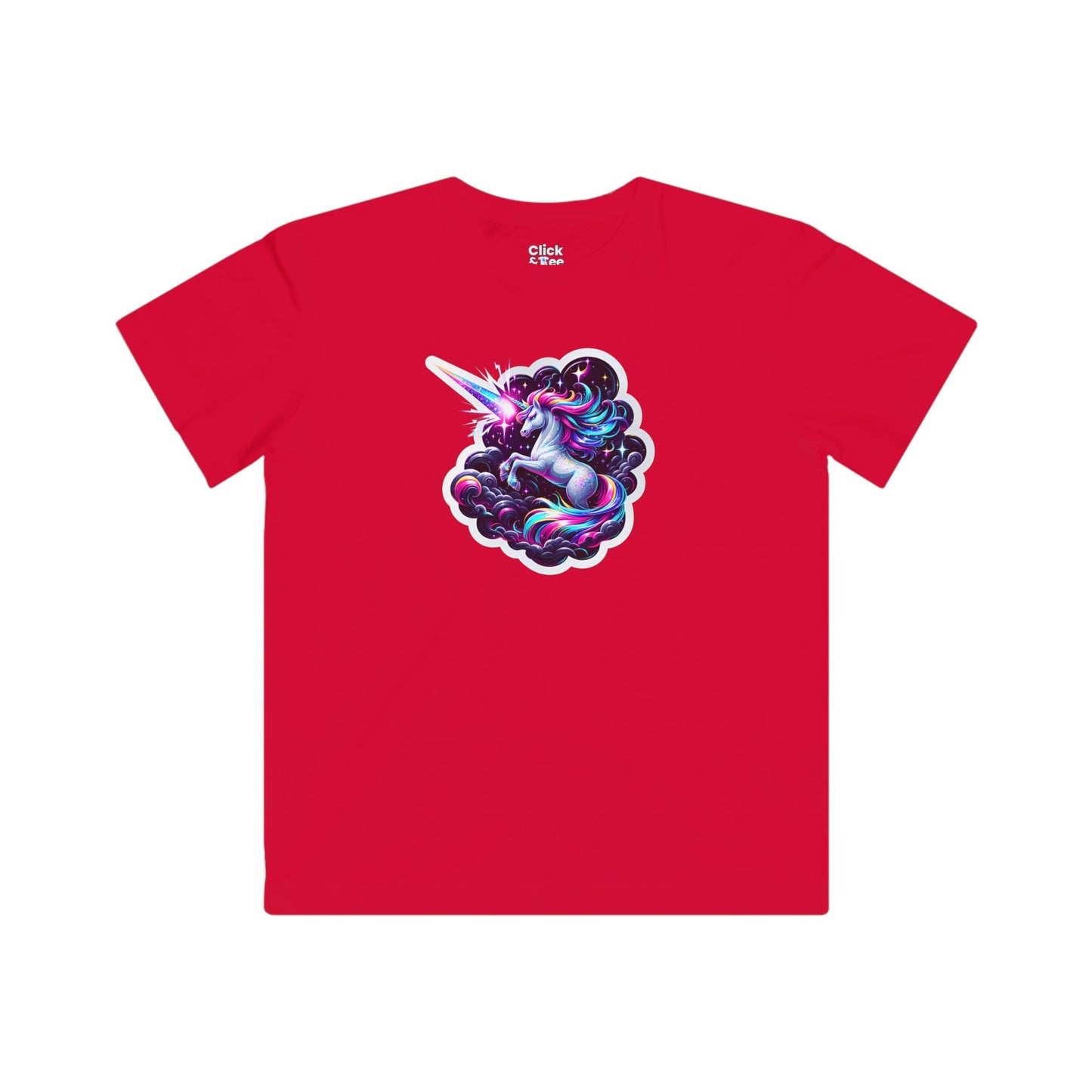 Kids 3D T-Shirt - Sparkly Unicorn Unleashing a Magic Storm - 3D Style T-Shirt