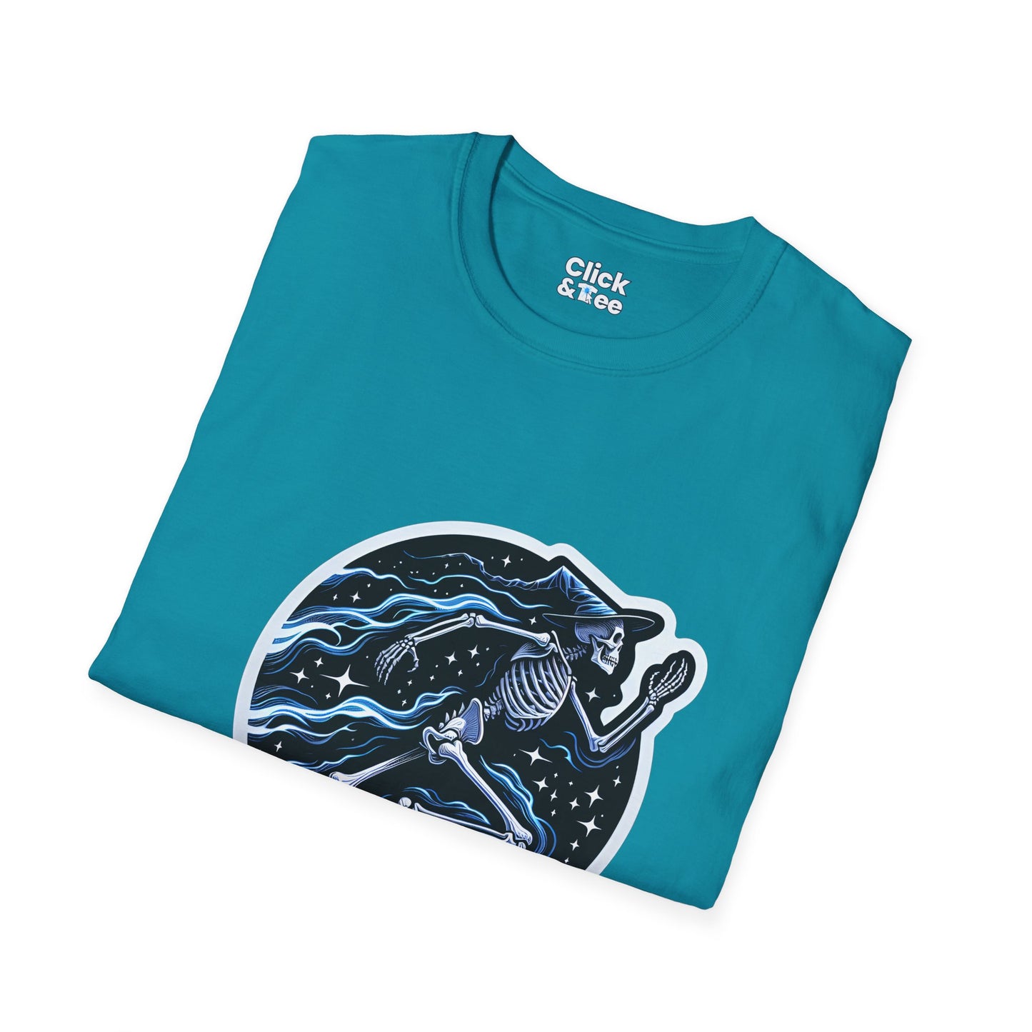 Fantasy T-Shirt - Magical Skeleton Running - Fantasy Style T-Shirt