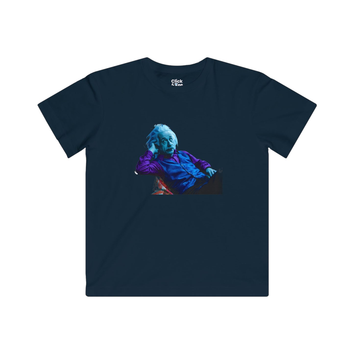 Kids Cyberpunk T-Shirt - funny albert Einstein laying down on a couch - Cyberpunk Style T-Shirt