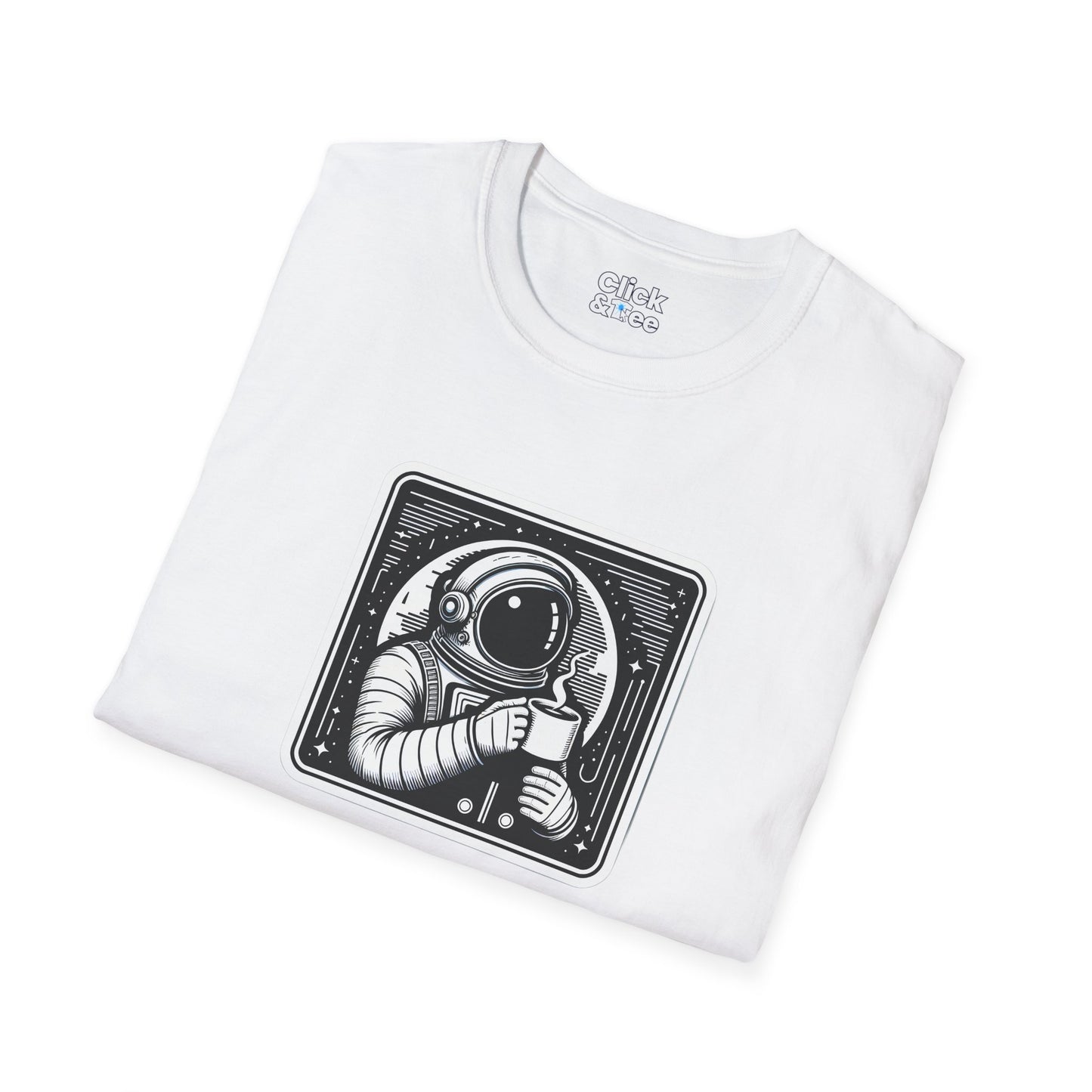 Retro T-Shirt - Astronaut Astronaut Drinking a coffee - Retro Style T-Shirt