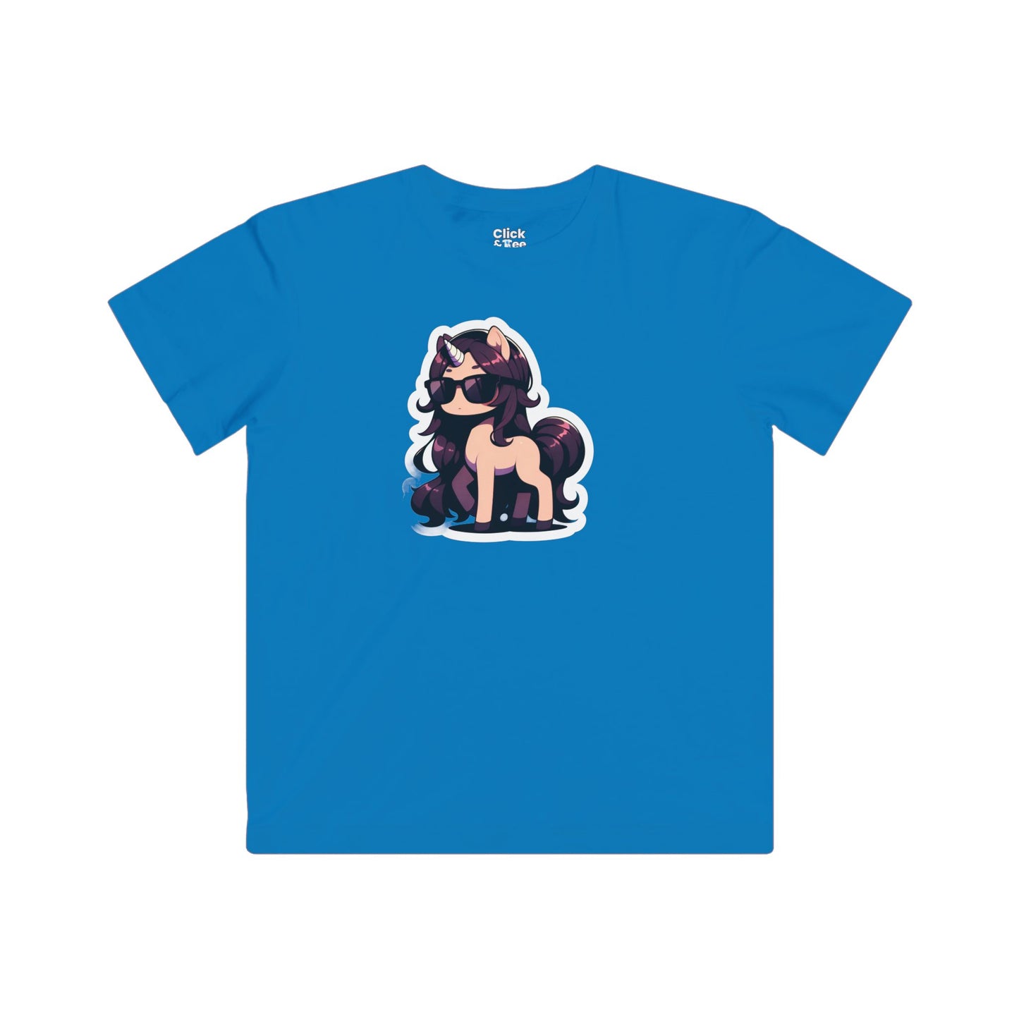 Kids Harem Anime T-Shirt - Cute Centaur Wearing Black Sunglasses - Harem Anime Style T-Shirt
