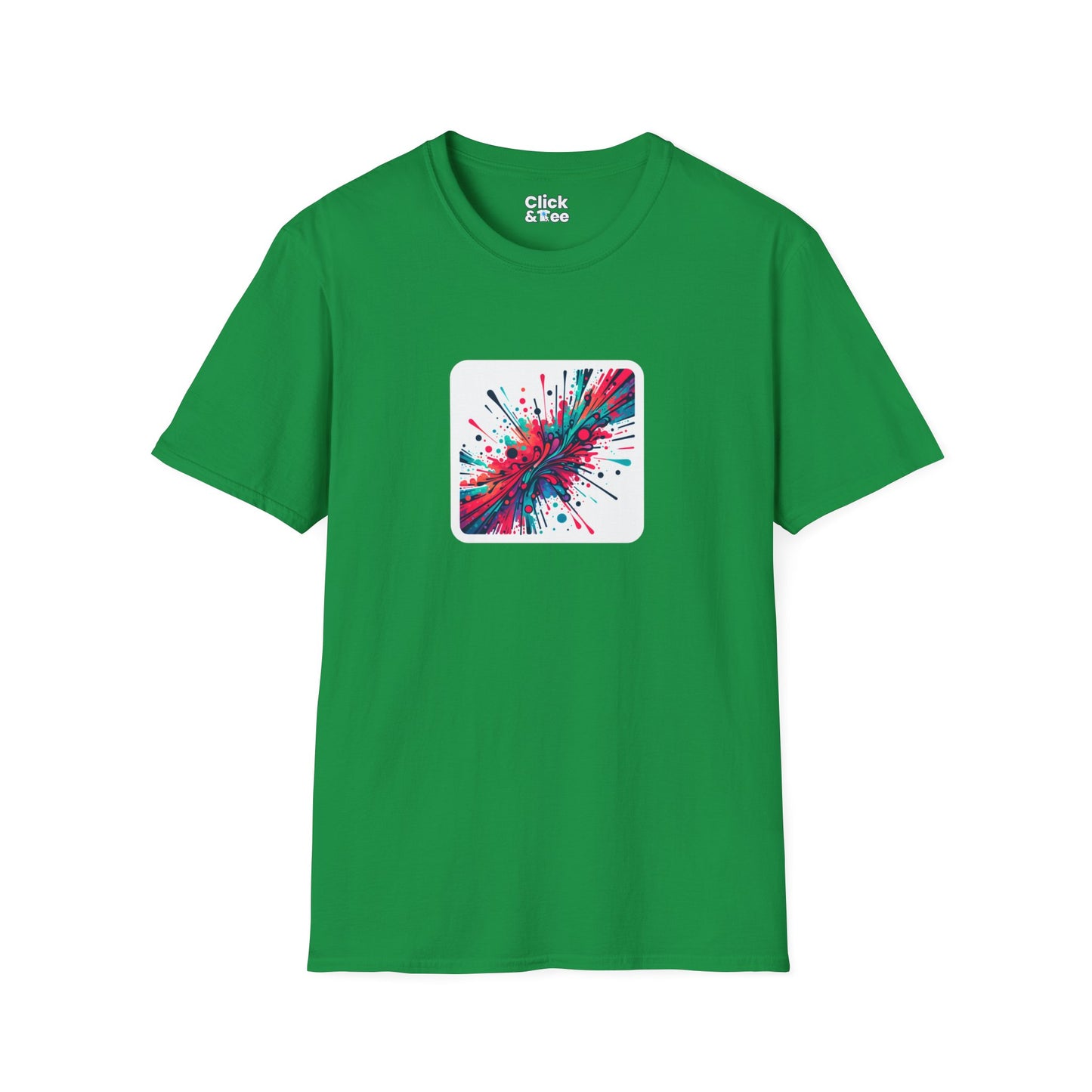 Color Splatter T-Shirt - Vibrant Abstract design Splattered - Color Splatter Style T-Shirt