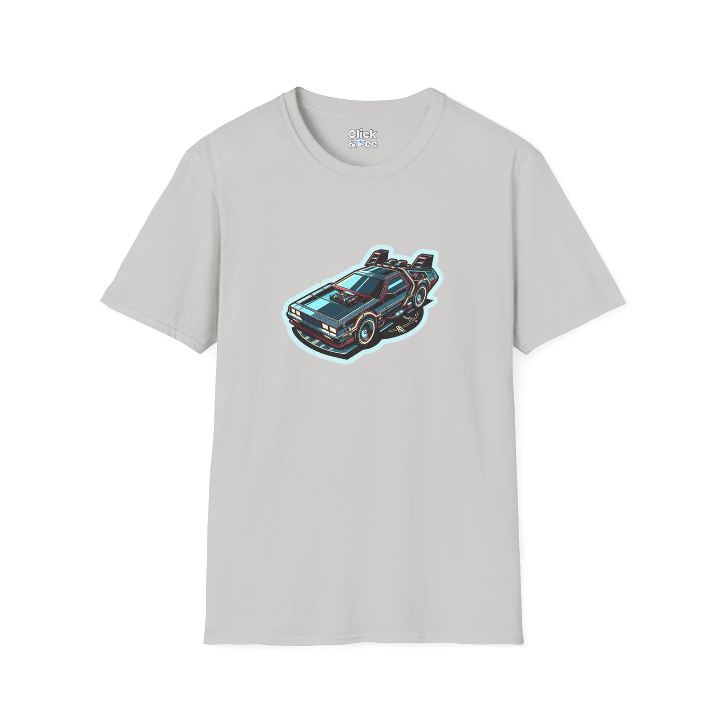 Unique T-Shirt - Ultra Fast Time Machine Car Speeding into the future - Futuristic Style T-Shirt