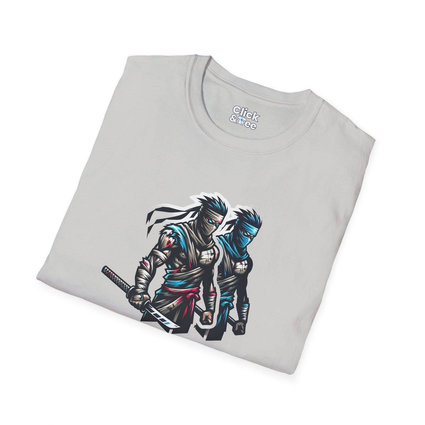 Realistic T-Shirt - Battle-scarred Warrior Ninja Ready for battle - Realistic Style T-Shirt