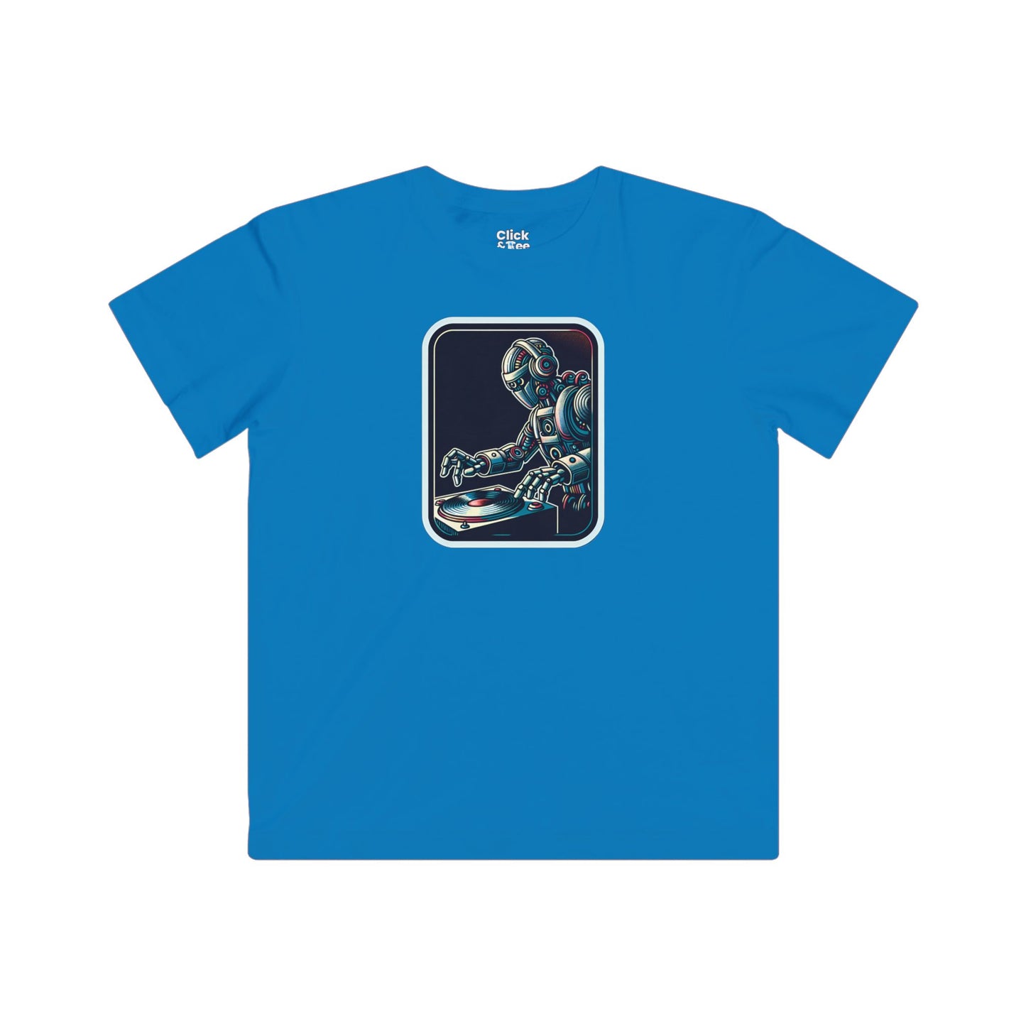 Kids Retro T-Shirt - Wild Retro Futuristic Robot DJing - Retro Style T-Shirt