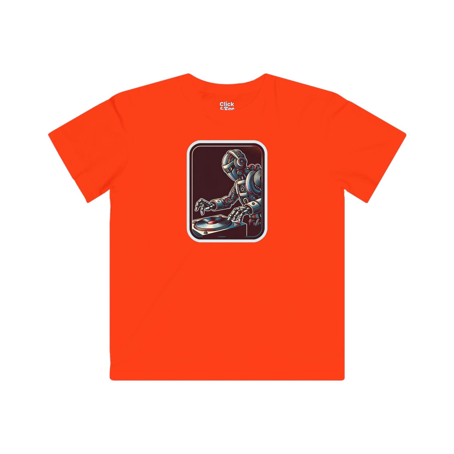 Kids Retro T-Shirt - Wild Retro Futuristic Robot DJing - Retro Style T-Shirt