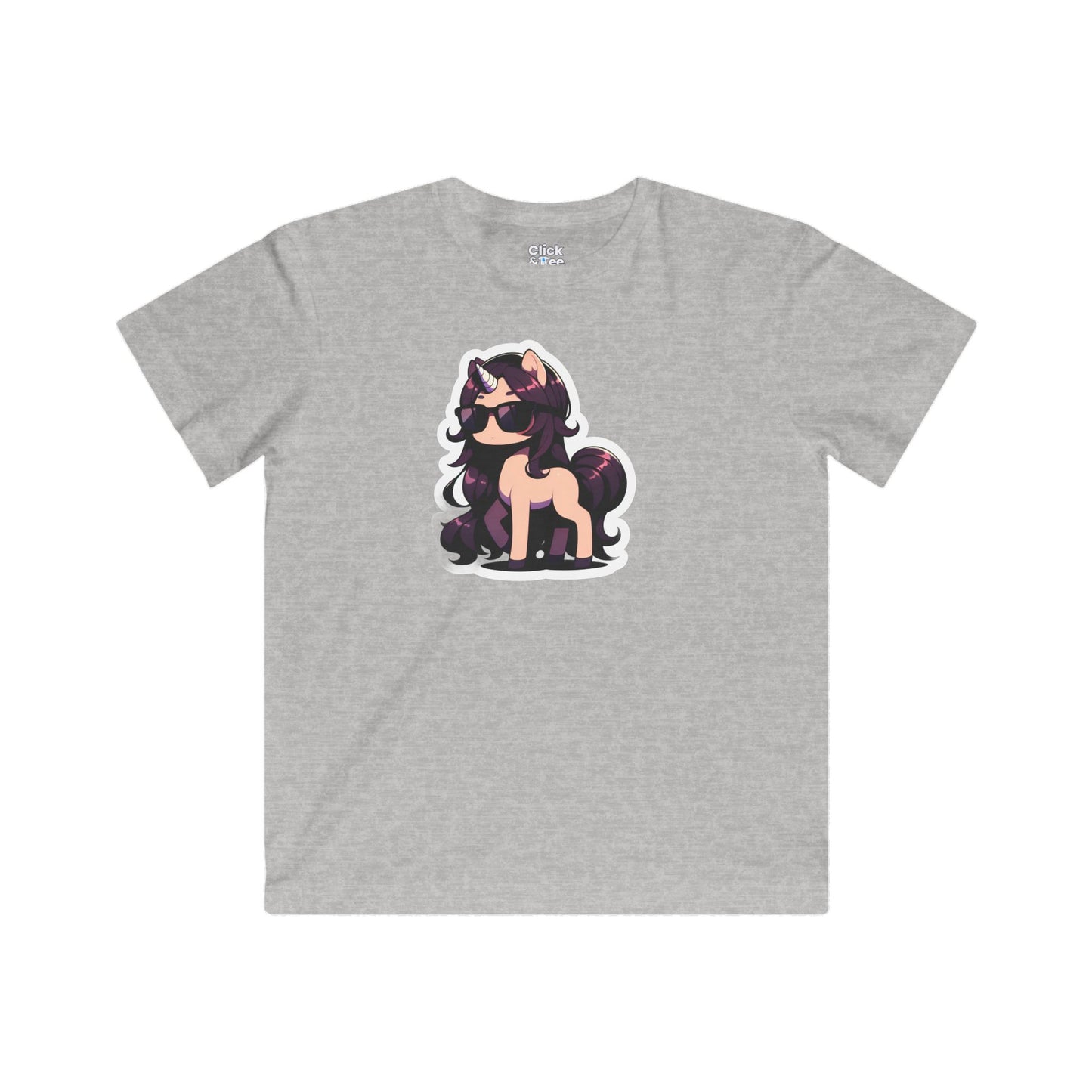 Kids Harem Anime T-Shirt - Cute Centaur Wearing Black Sunglasses - Harem Anime Style T-Shirt