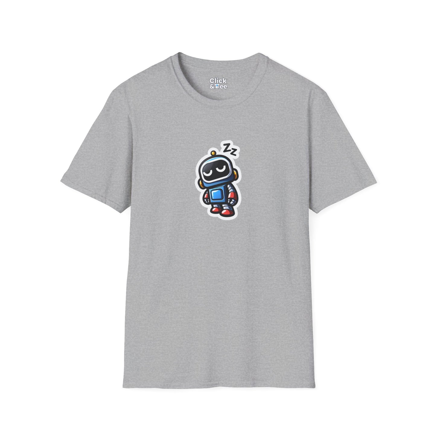 Unique T-Shirt - Sleepy Robot Carrying a human - Cartoon Style T-Shirt