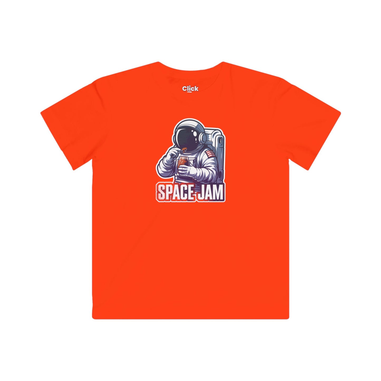 Kids Retro T-Shirt - Hungry Astronaut Eating Jam in Space - Retro Style T-Shirt