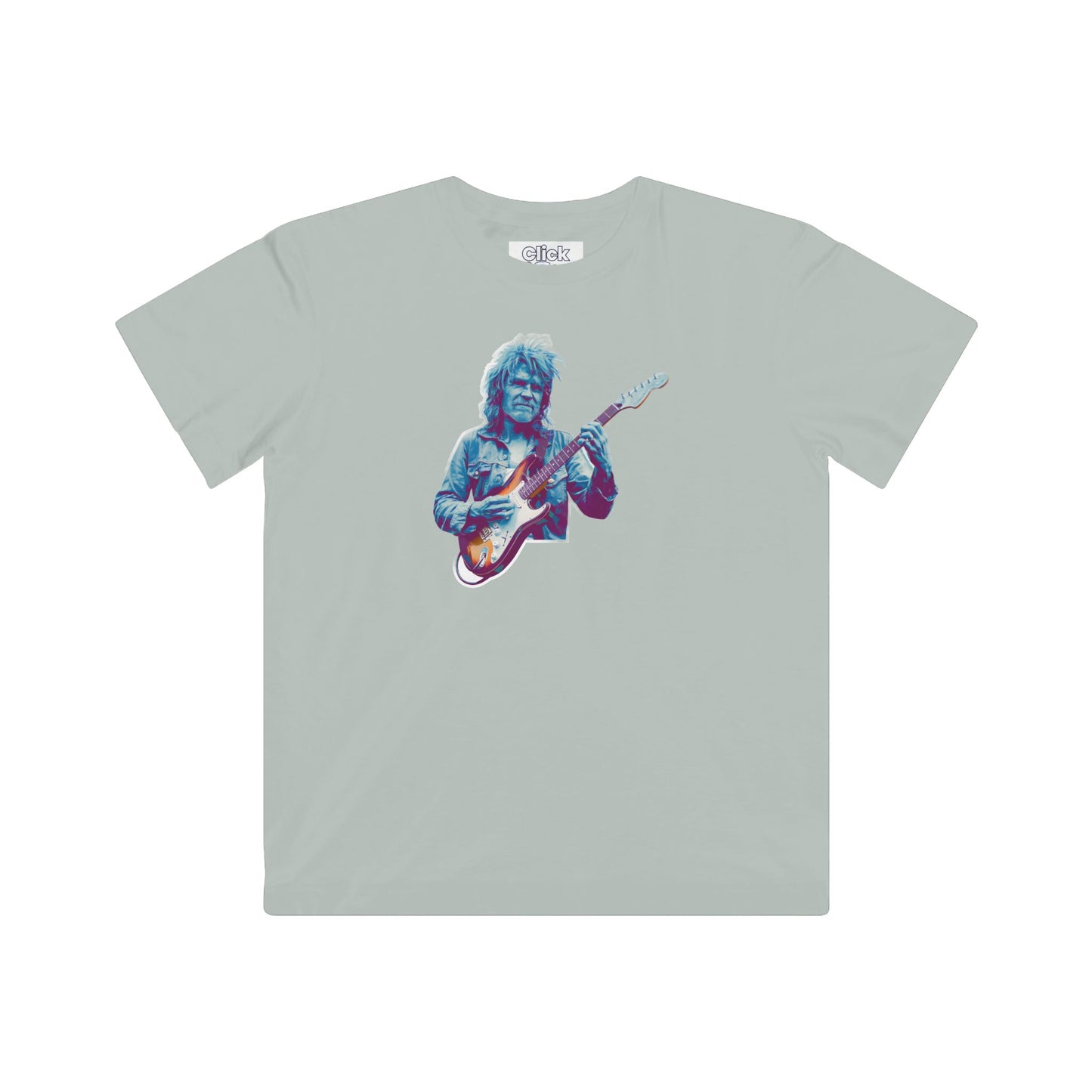 Kids Psychadelic T-Shirt - Funky Guitar player Man jamming on electic guitar with rugged hippie appearance. - Psychadelic Style T-Shirt