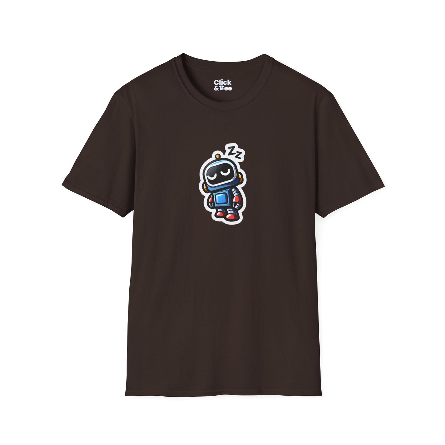 Unique T-Shirt - Sleepy Robot Carrying a human - Cartoon Style T-Shirt
