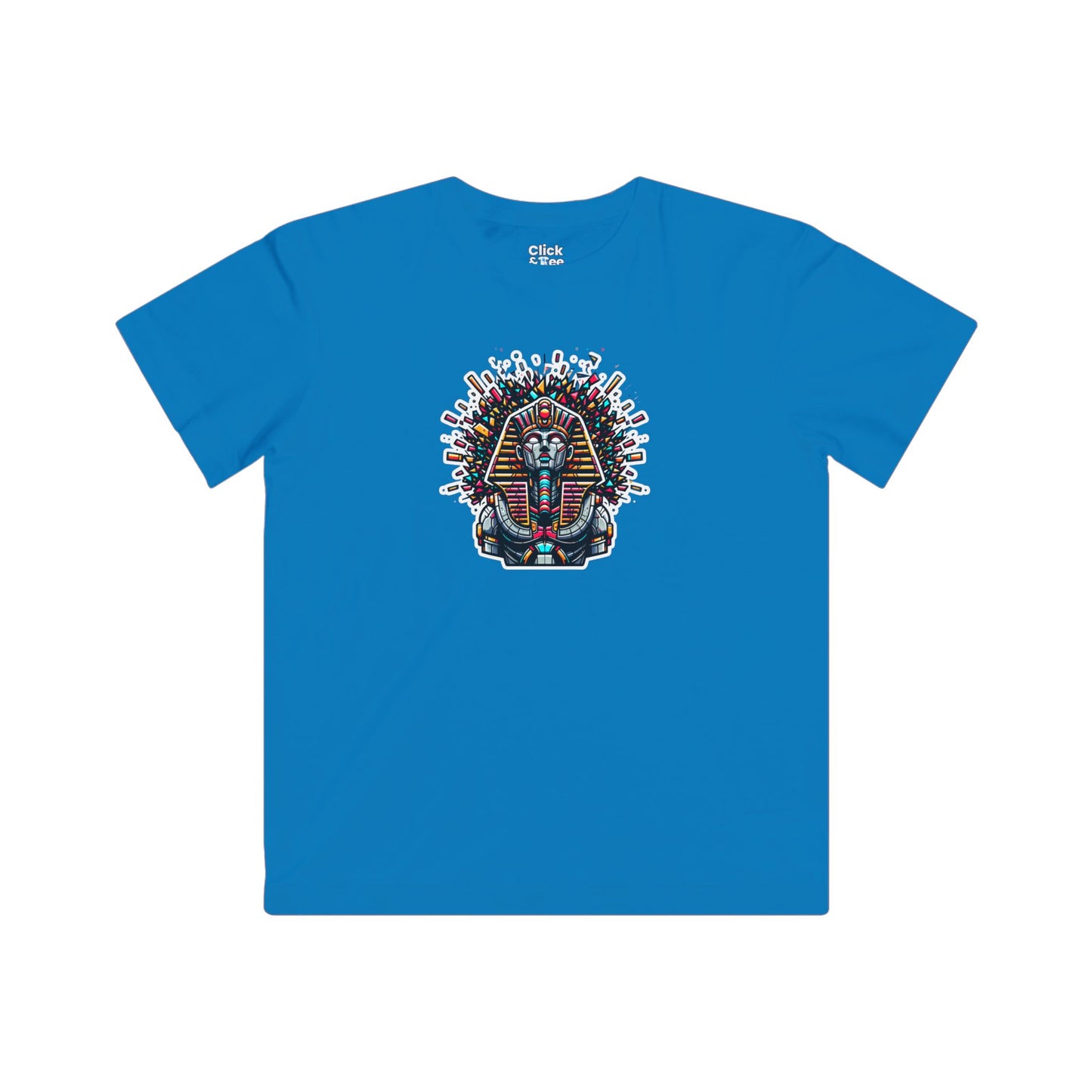 Kids 3D T-Shirt - Robotic Sphinx Exploding Confetti - 3D Style T-Shirt