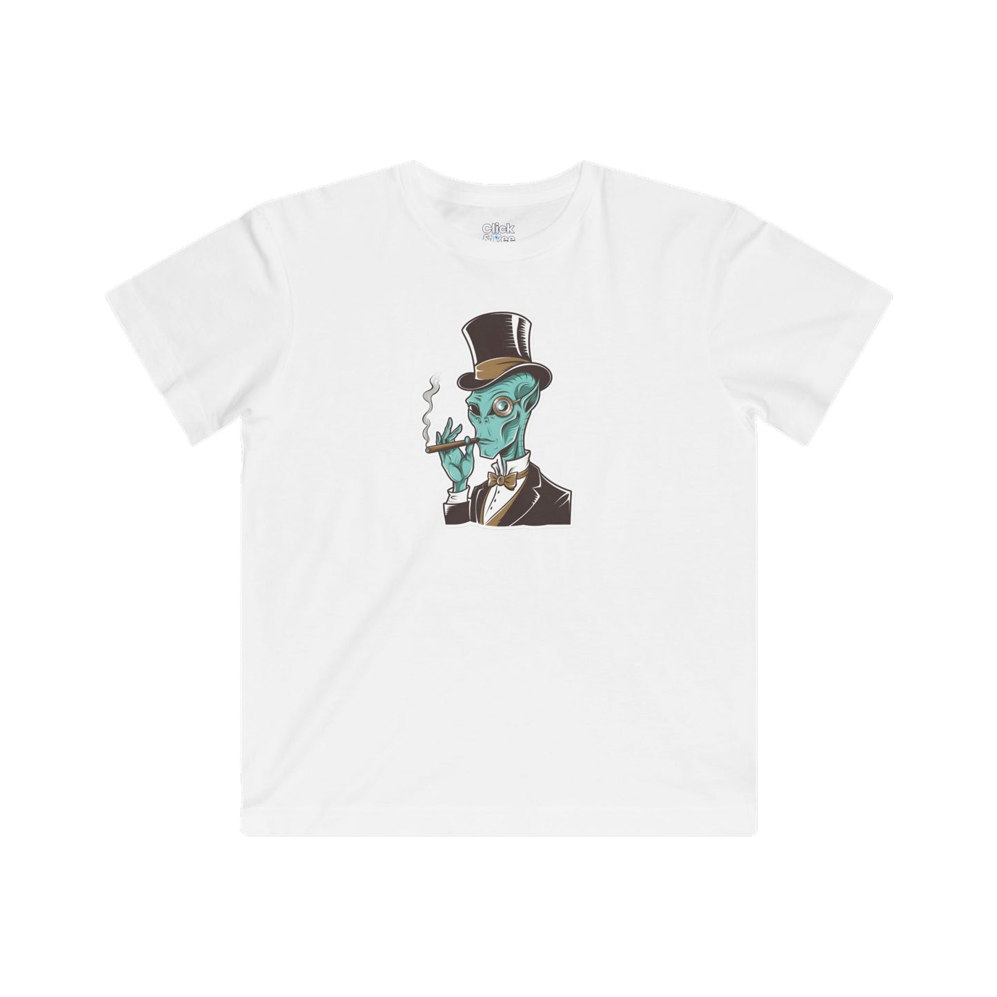 Kids Steampunk T-Shirt - Debonaire Trendy Alien Smoking a cigar - Steampunk Style T-Shirt