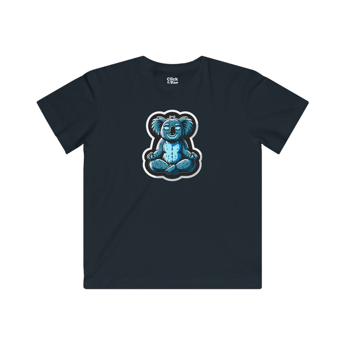Kids Vector T-Shirt - Happy Koala Meditating - Vector Style T-Shirt