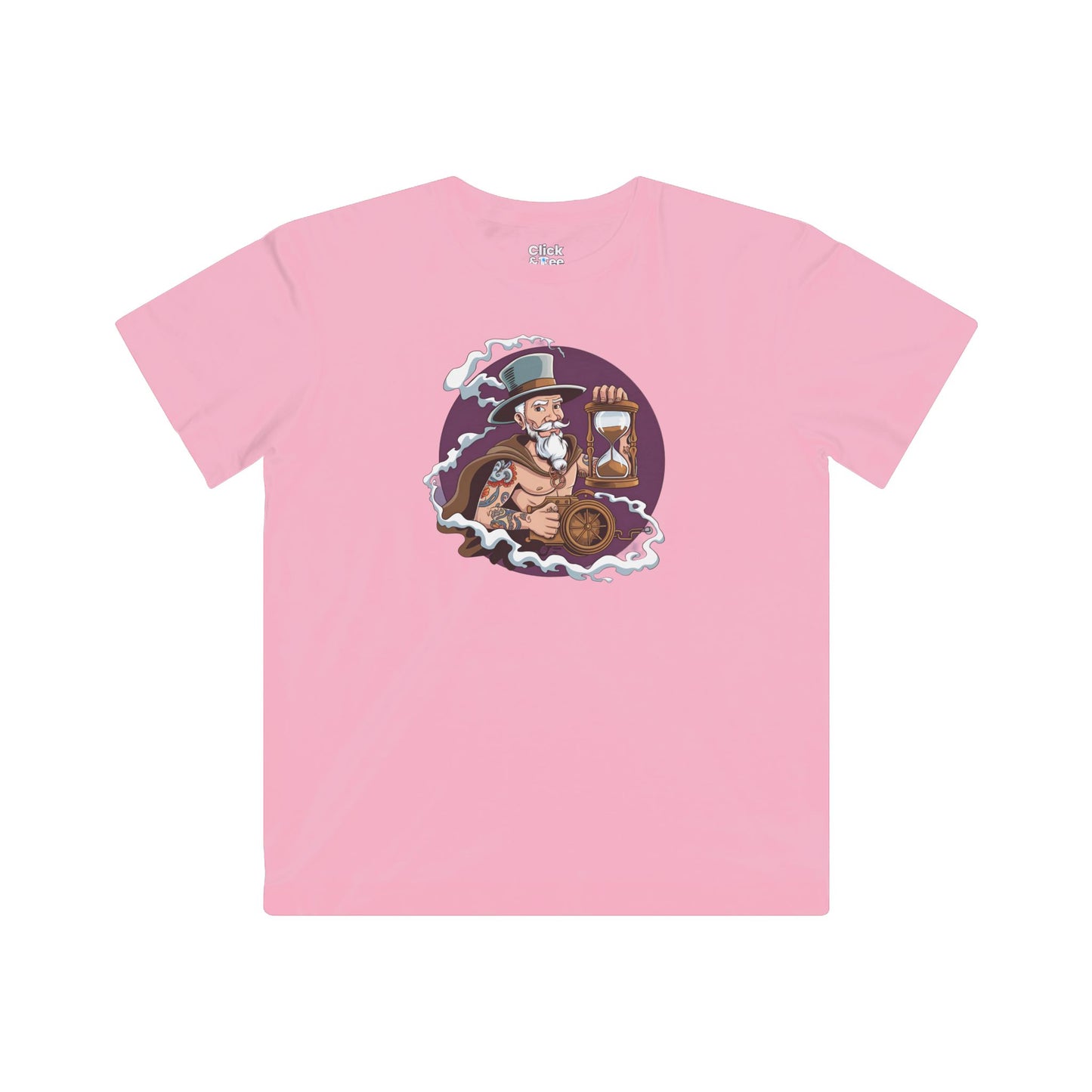 Kids Vector T-Shirt - Tattooed Alchemist Traveling through Time - Vector Style T-Shirt