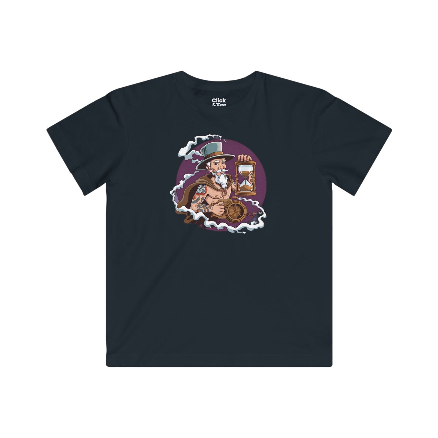 Kids Vector T-Shirt - Tattooed Alchemist Traveling through Time - Vector Style T-Shirt