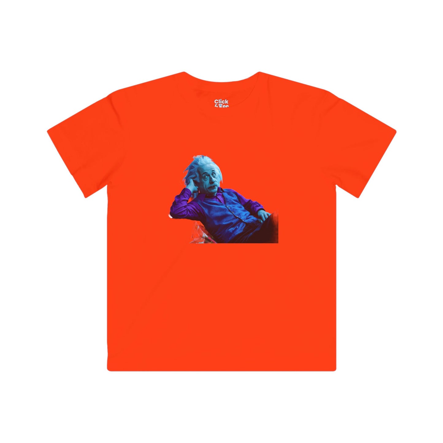 Kids Cyberpunk T-Shirt - funny albert Einstein laying down on a couch - Cyberpunk Style T-Shirt