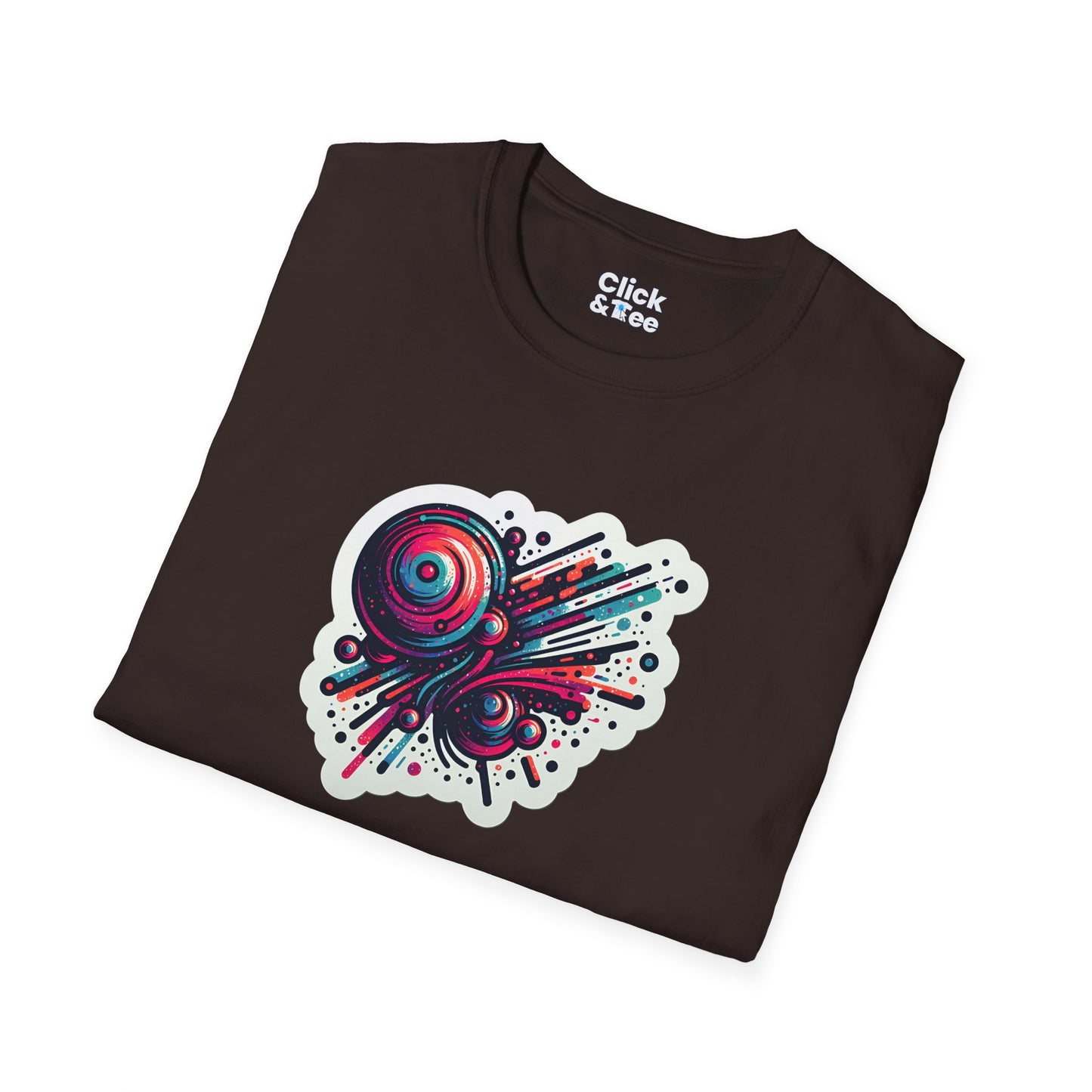 Graphic Art T-Shirt - Vibrant Abstract design Splattered - Graphic Art Style T-Shirt