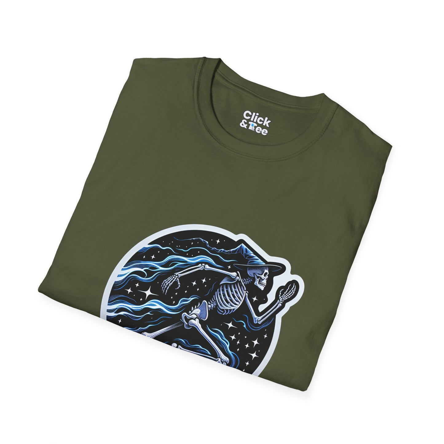 Fantasy T-Shirt - Magical Skeleton Running - Fantasy Style T-Shirt