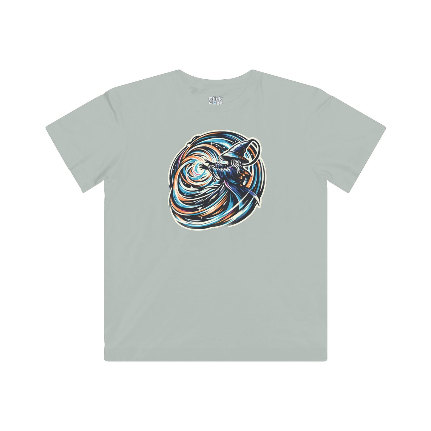 Kids Fantasy T-Shirt - Powerful Wizard Bending Time - Fantasy Style T-Shirt