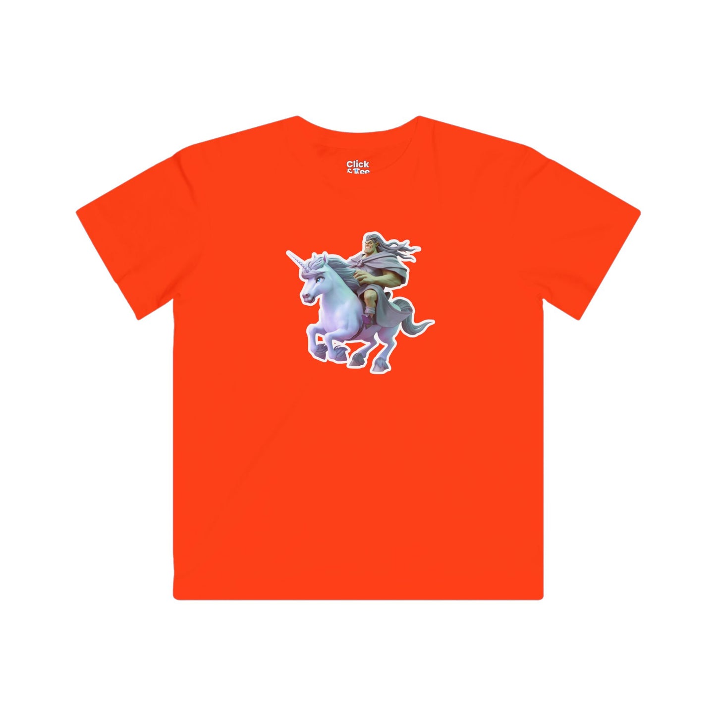 Kids 3D T-Shirt - Hulking Warlock Riding a Magical Unicorn - 3D Style T-Shirt