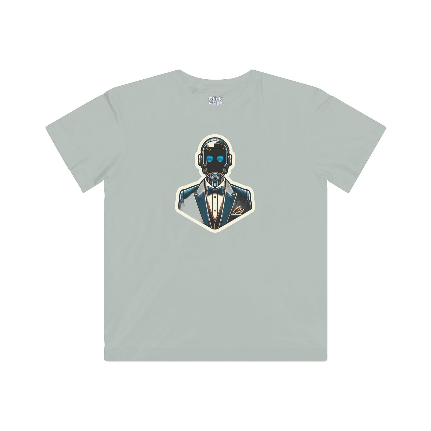 Kids Cyberpunk T-Shirt - Debonaire Elegant Droid Bartender Wearing a Fancy Suit - Cyberpunk Style T-Shirt