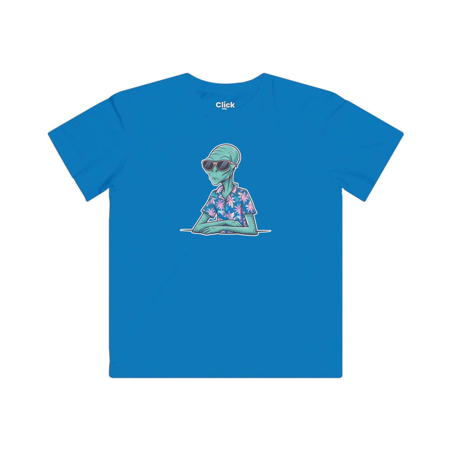 Kids Retro T-Shirt - Trendy Alien Relaxing in Miami Beach - Retro Style T-Shirt