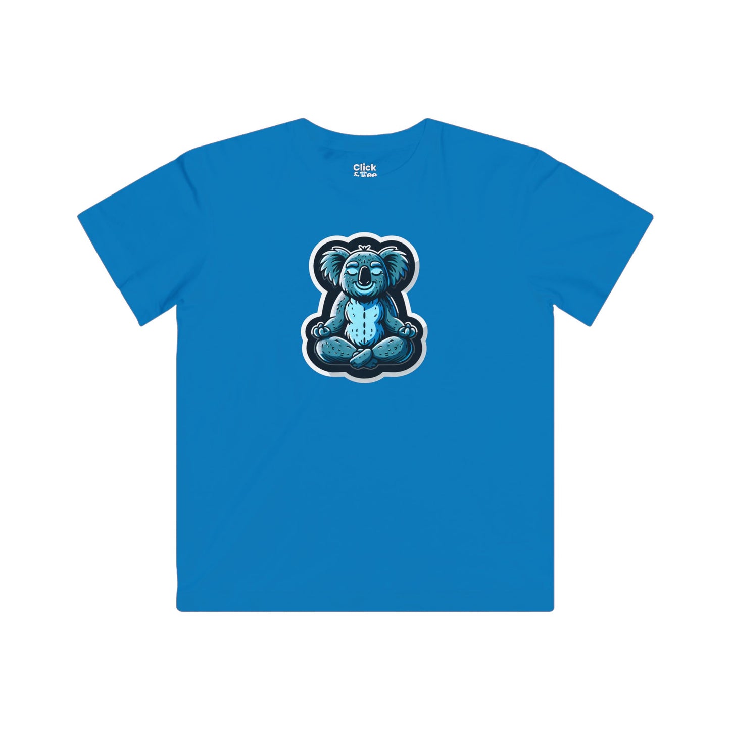 Kids Vector T-Shirt - Happy Koala Meditating - Vector Style T-Shirt