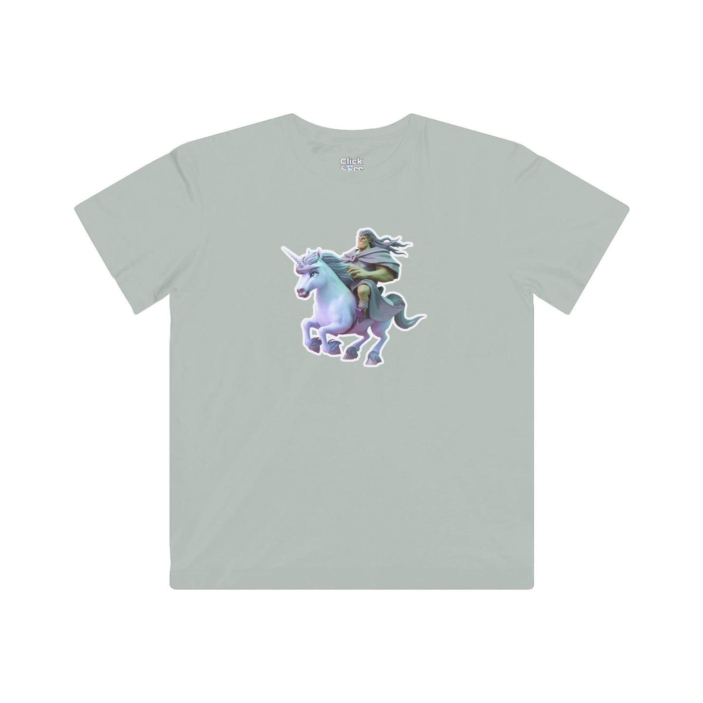 Kids 3D T-Shirt - Hulking Warlock Riding a Magical Unicorn - 3D Style T-Shirt