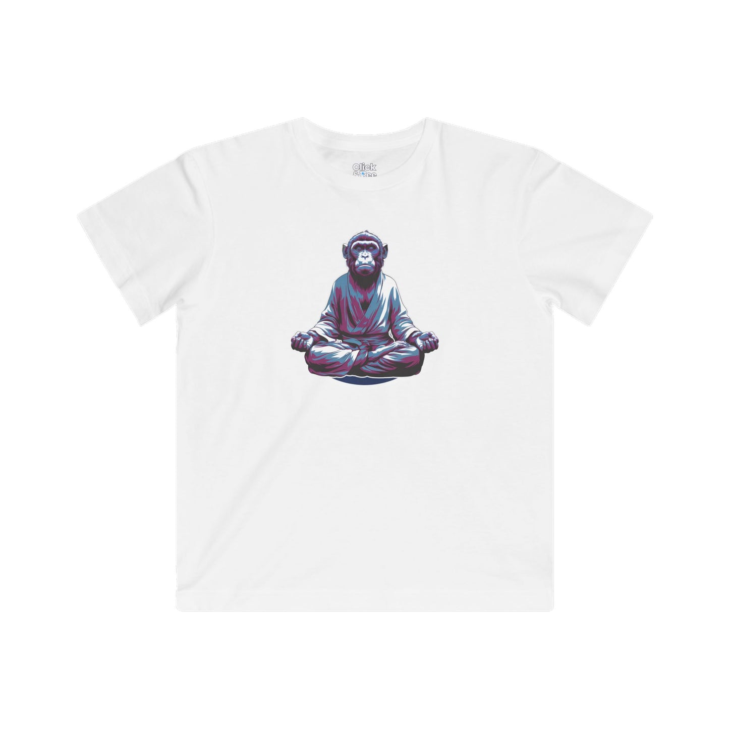 Kids Digital Art T-Shirt - Enlightened Monkey Levitating - Digital Art Style T-Shirt