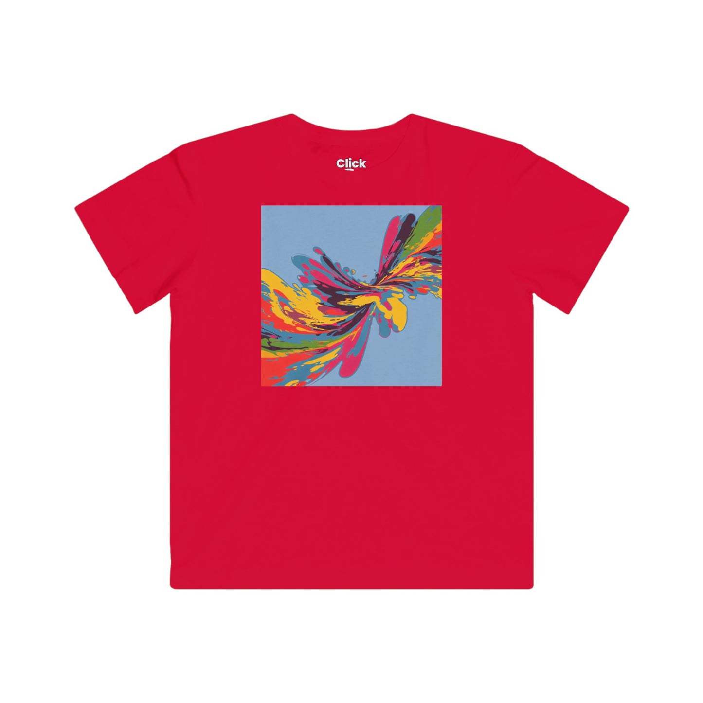 Kids Color Splatter T-Shirt - Abstract Art in a Flowing Explosion - Color Splatter Style T-Shirt