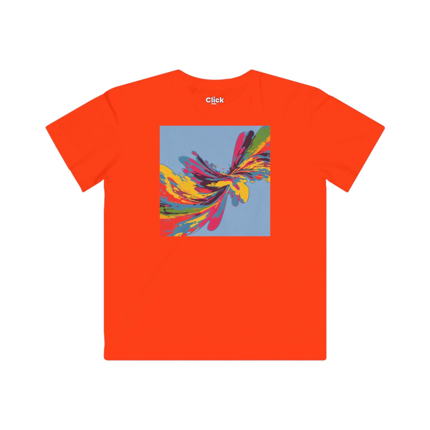 Kids Color Splatter T-Shirt - Abstract Art in a Flowing Explosion - Color Splatter Style T-Shirt